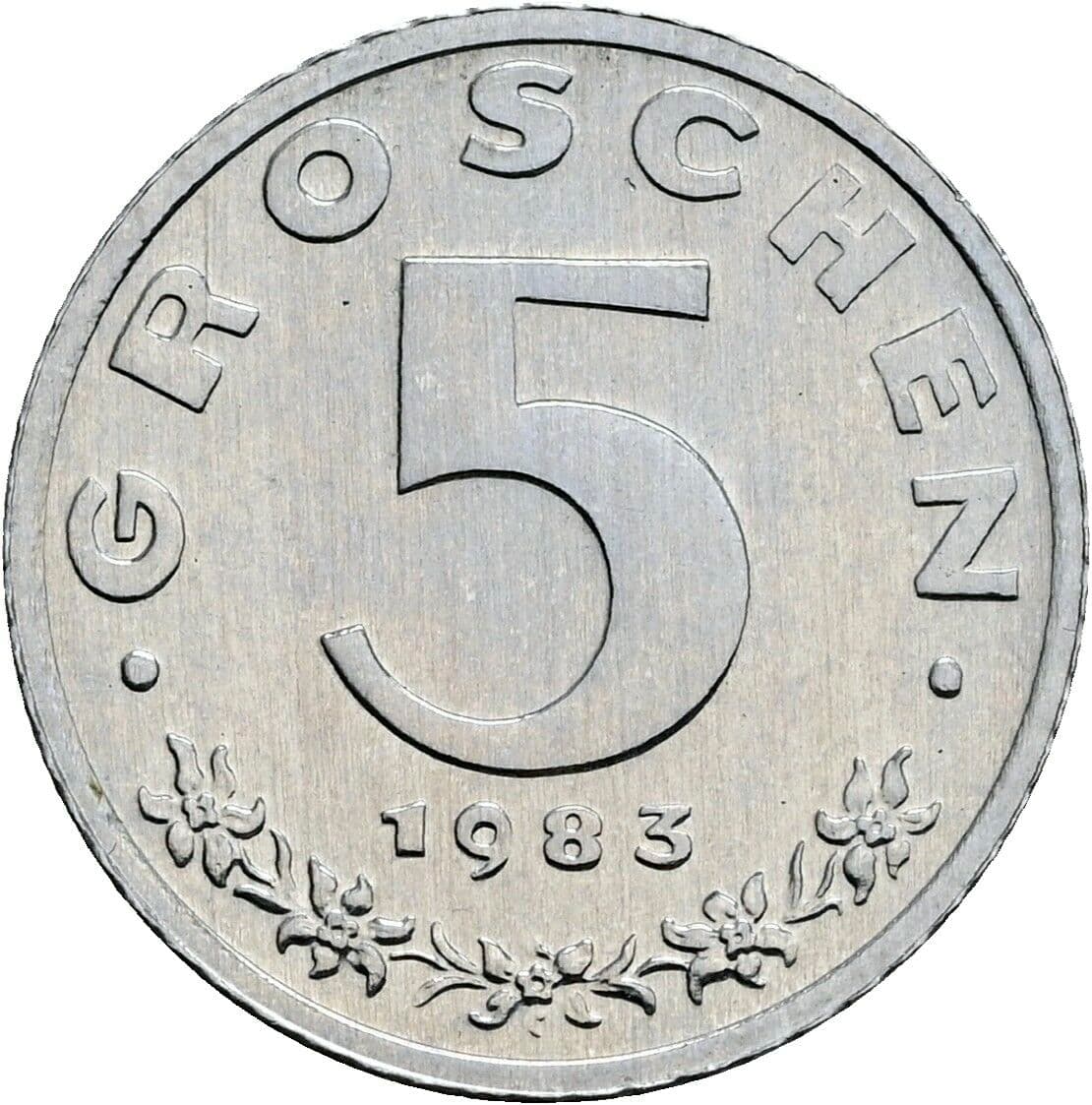 5 Groschen 1983 – Vorderseite
