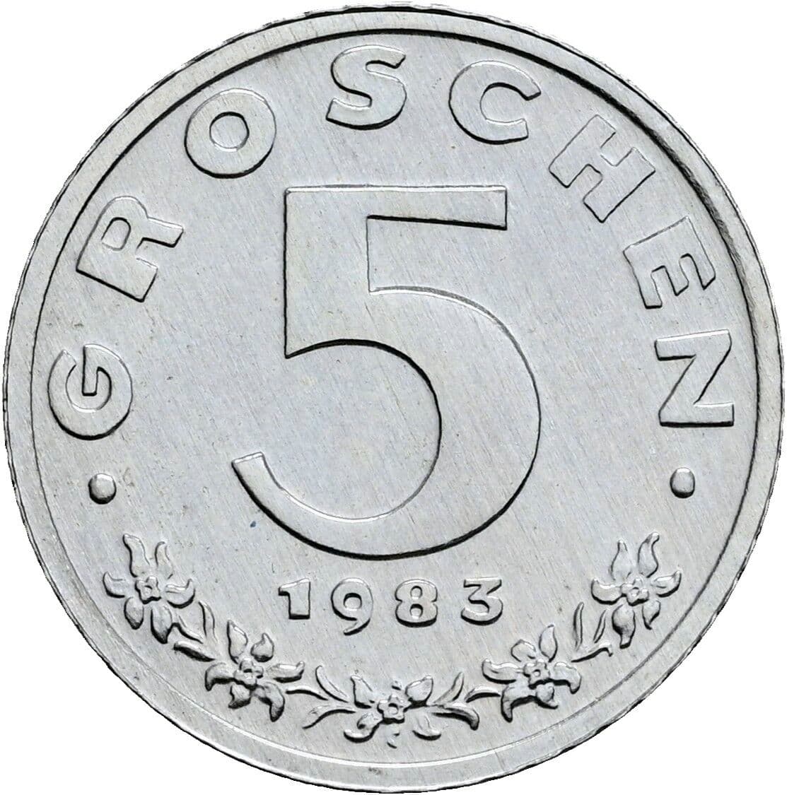 5 Groschen 1983 – Vorderseite