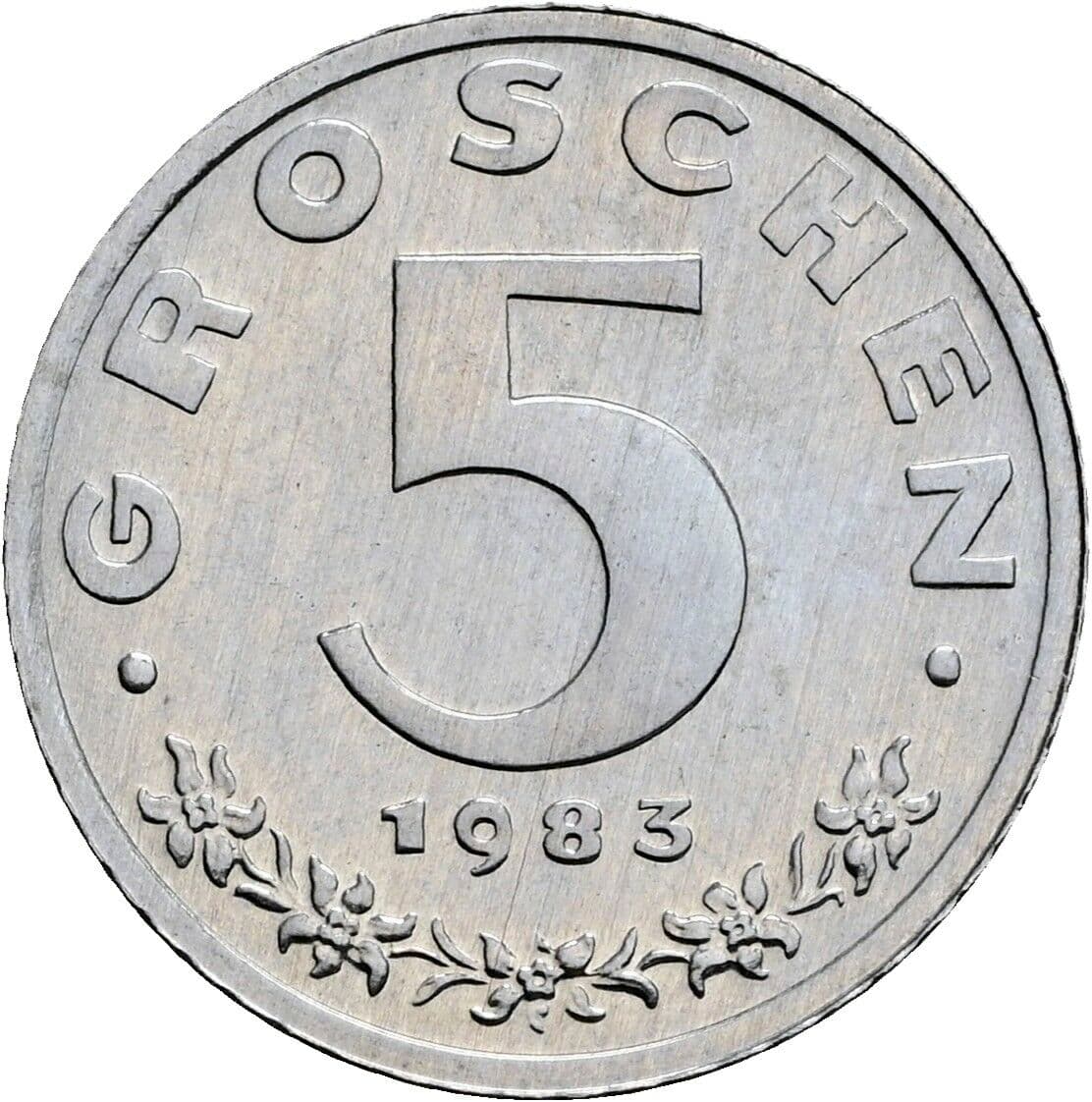 5 Groschen 1983 – Vorderseite