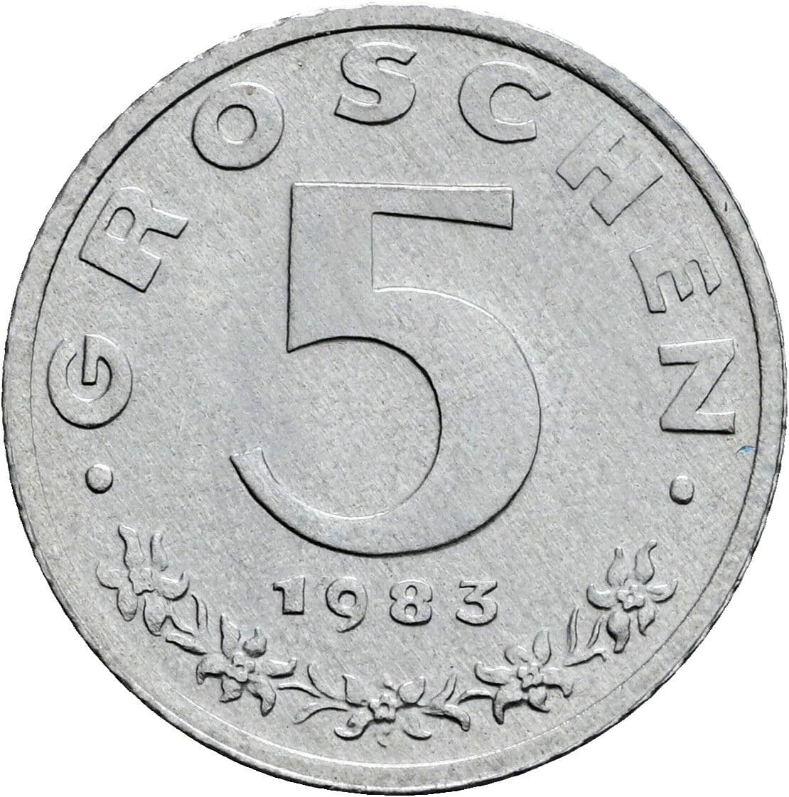 5 Groschen 1983 – Vorderseite