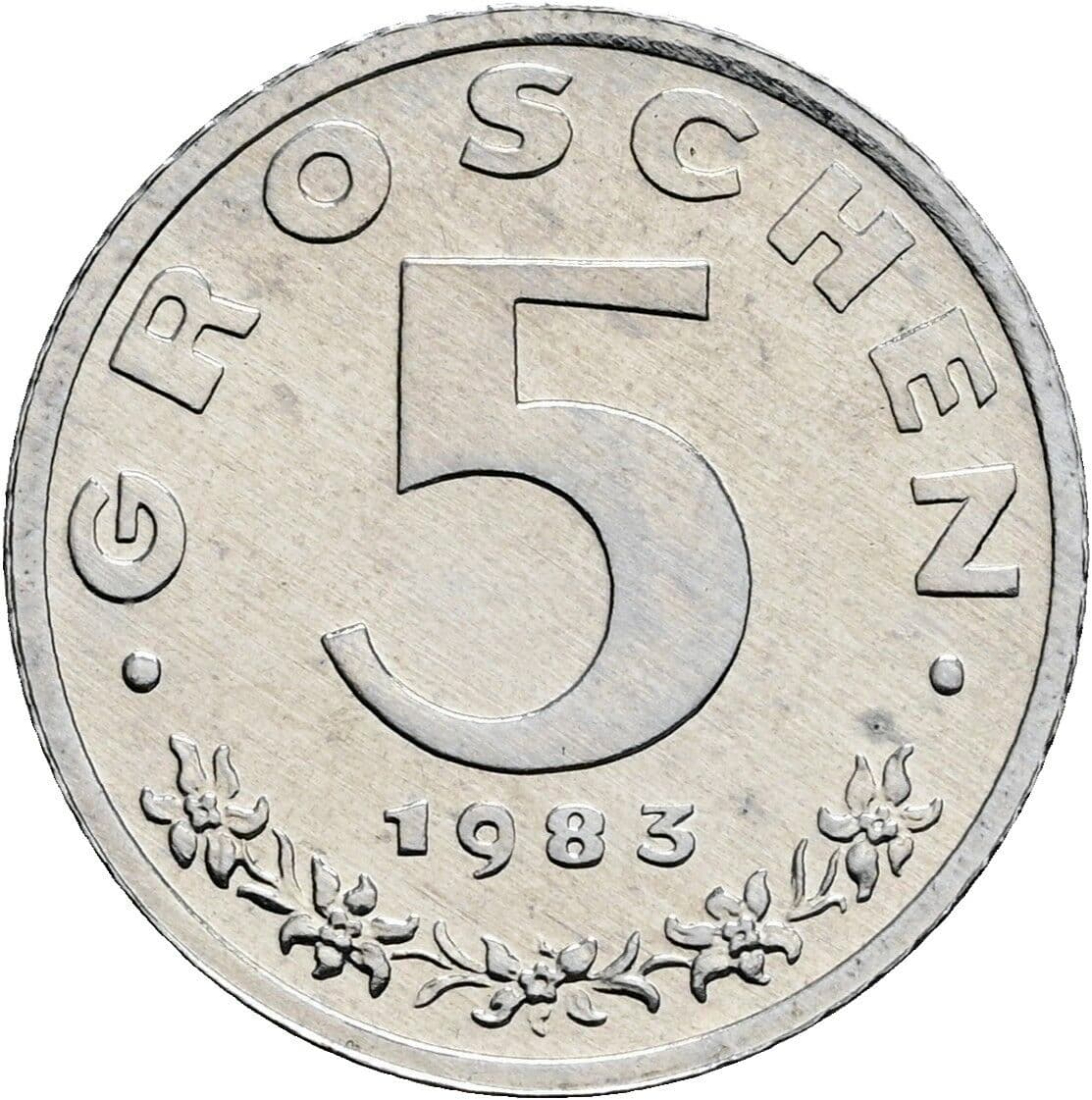 5 Groschen 1983 – Vorderseite