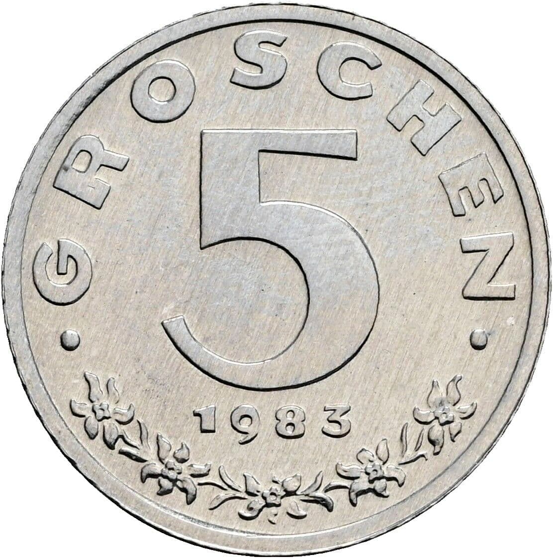 5 Groschen 1983 – Vorderseite