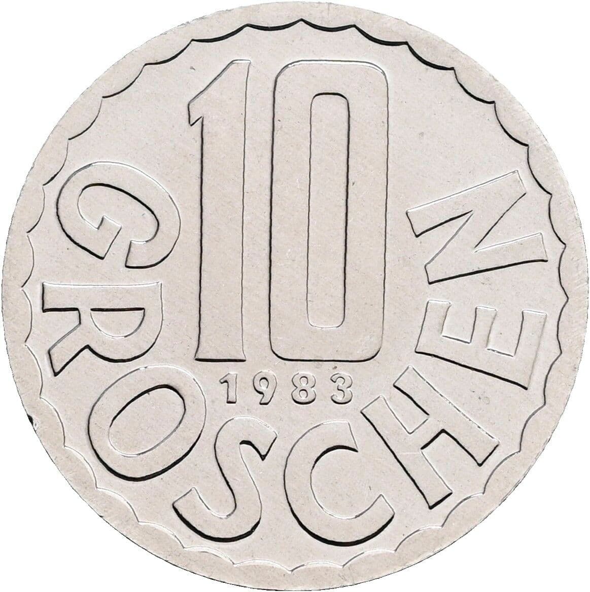 10 Groschen 1983 – Vorderseite