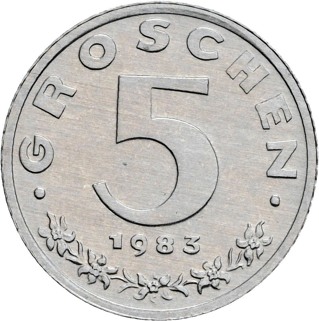 5 Groschen 1983 – Vorderseite