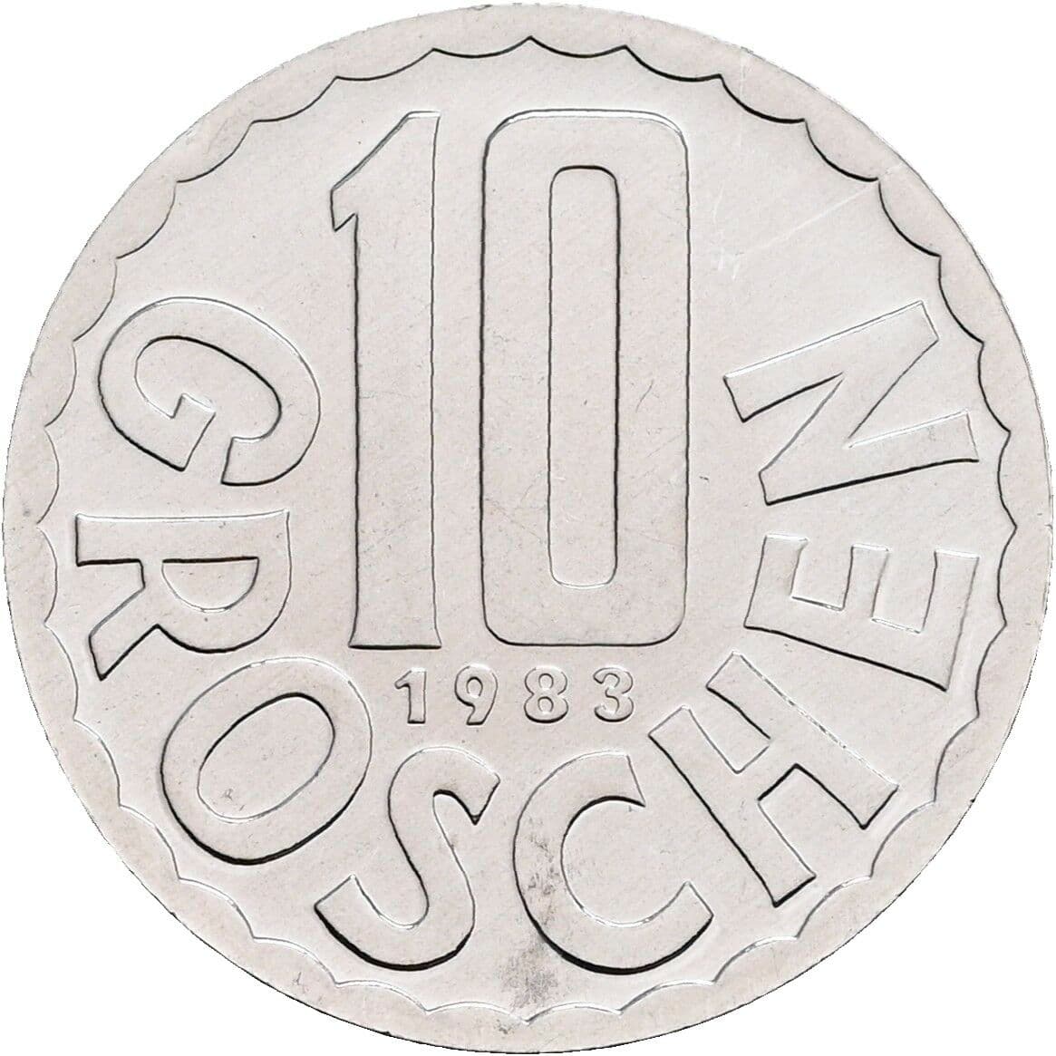10 Groschen 1983 – Vorderseite