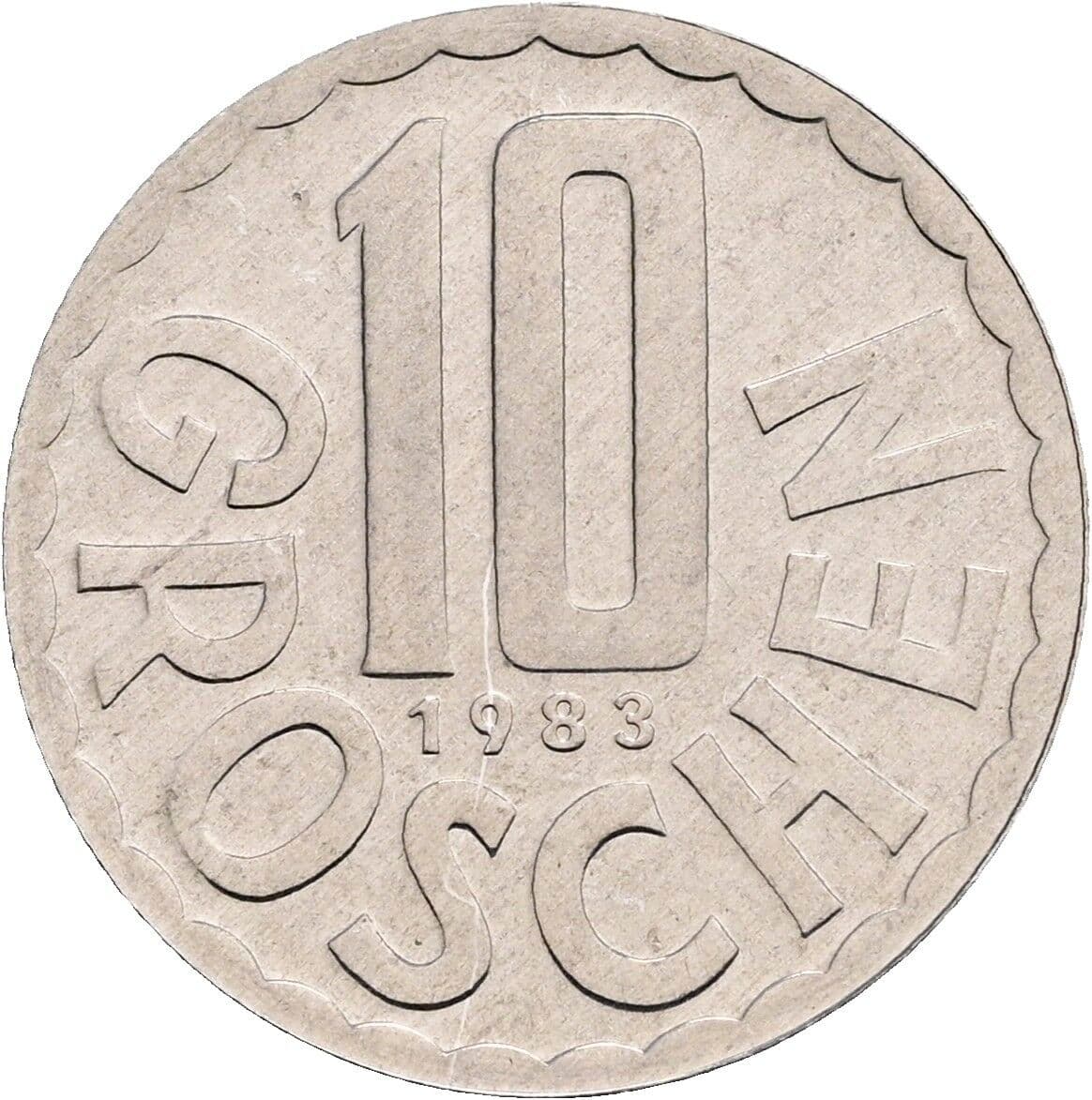 10 Groschen 1983 – Vorderseite