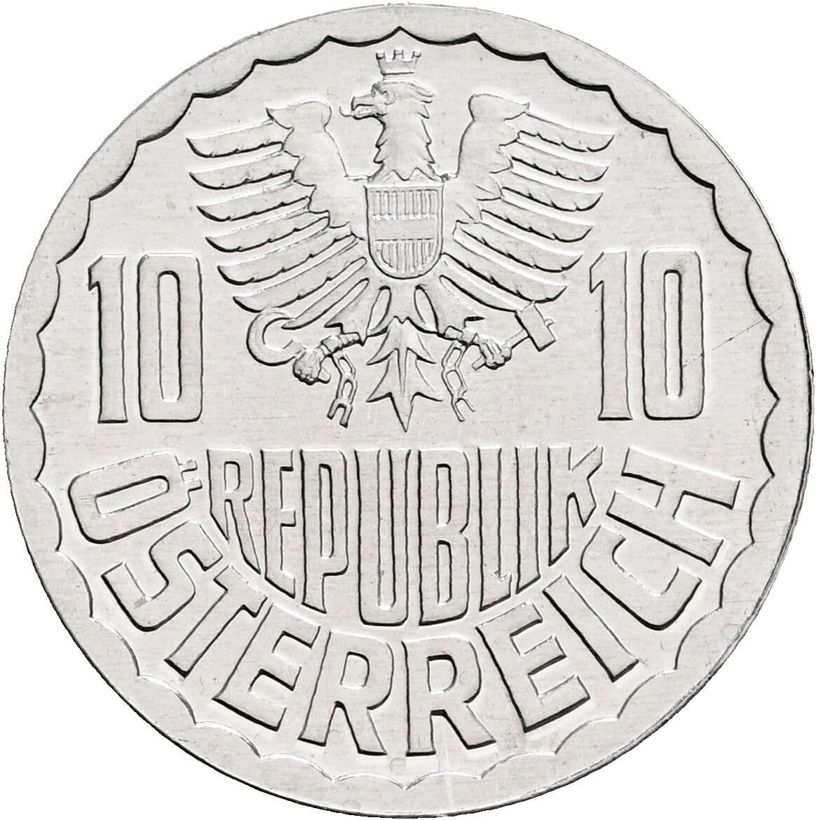 10 Groschen 1983 – Rückseite