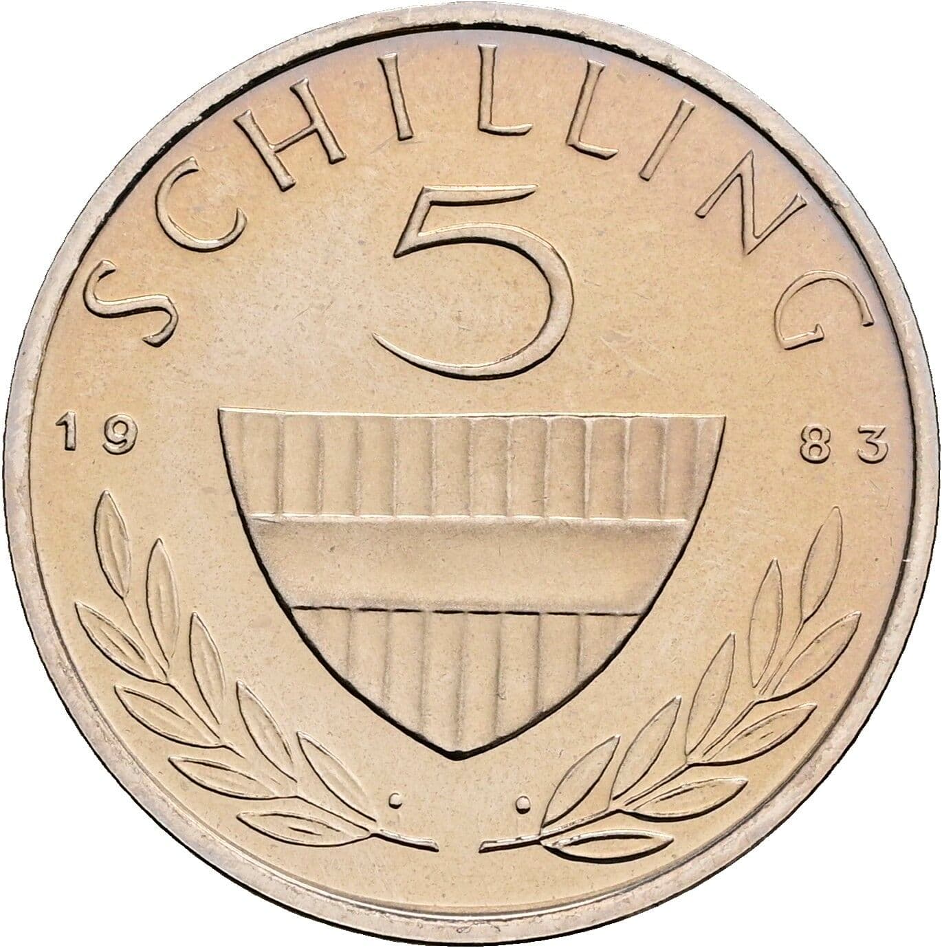 5 Schilling 1983 – Vorderseite