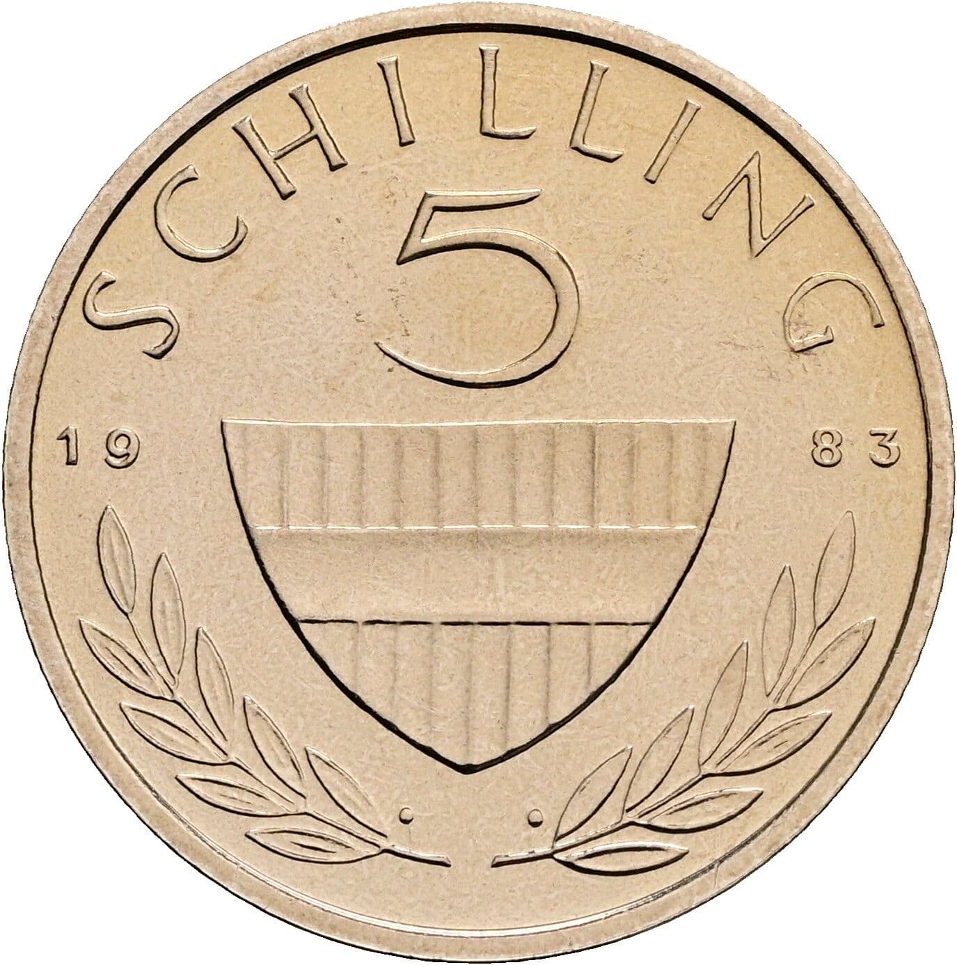 5 Schilling 1983 – Vorderseite