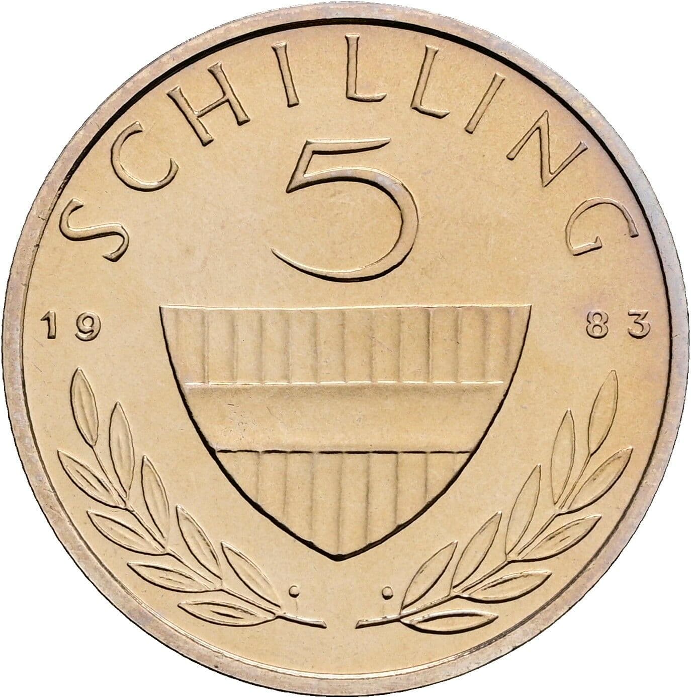 5 Schilling 1983 – Vorderseite