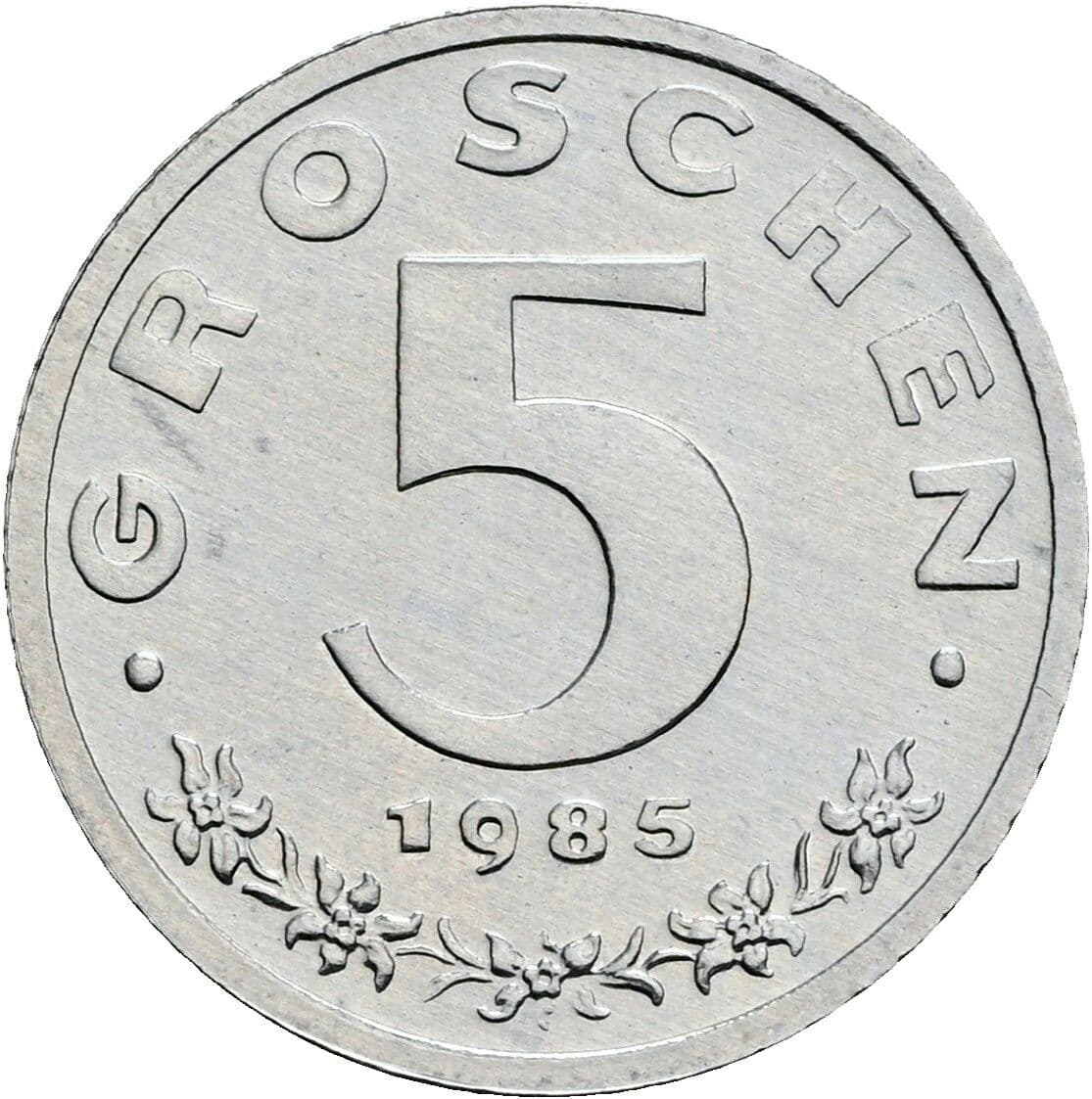 5 Groschen 1985 – Vorderseite