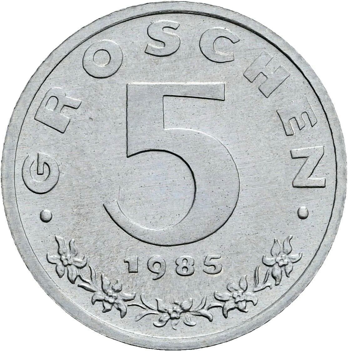 5 Groschen 1985 – Vorderseite