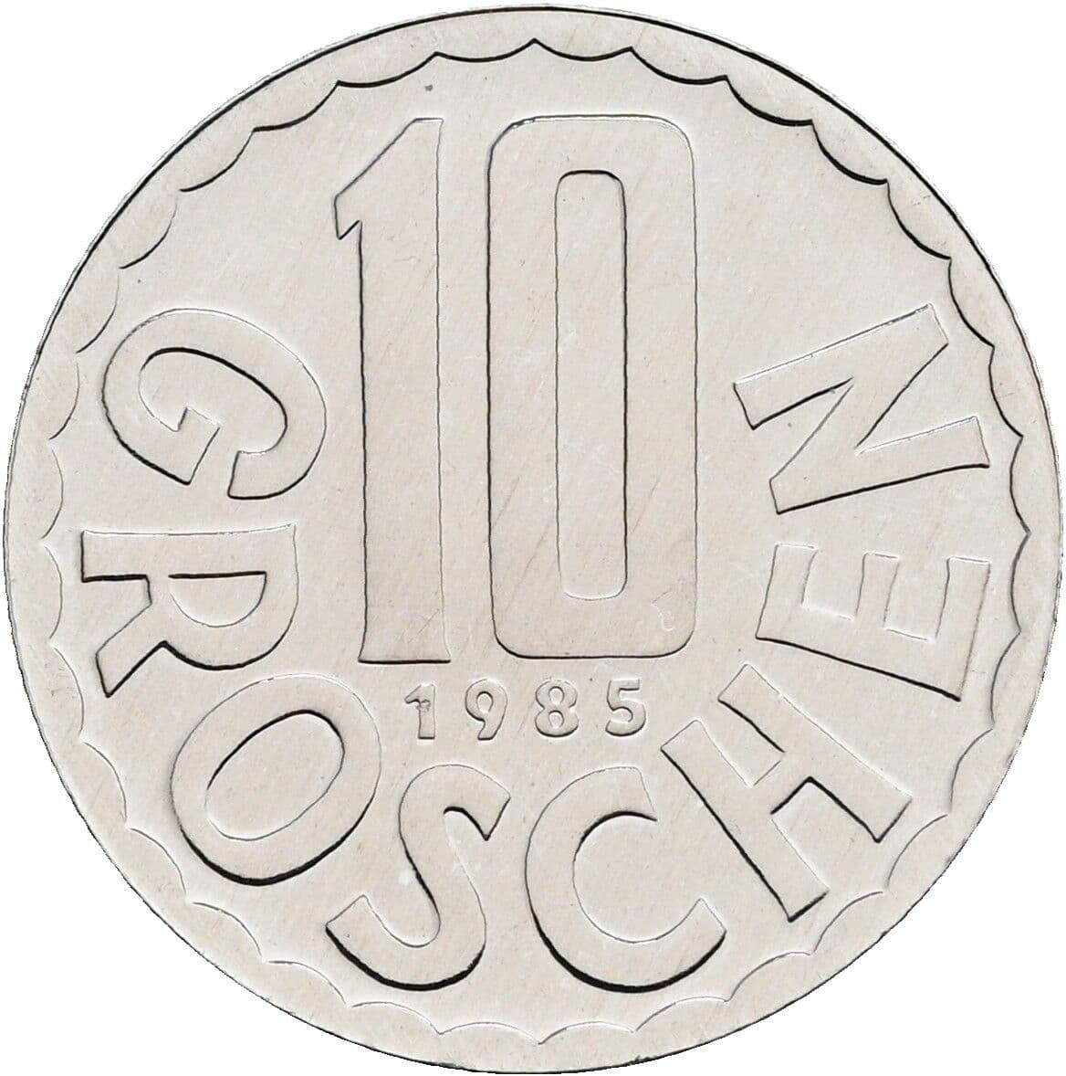 10 Groschen 1985 – Vorderseite
