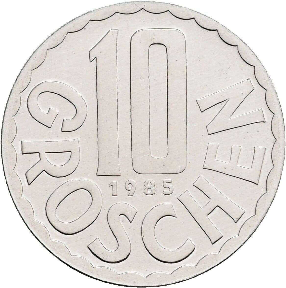 10 Groschen 1985 – Vorderseite