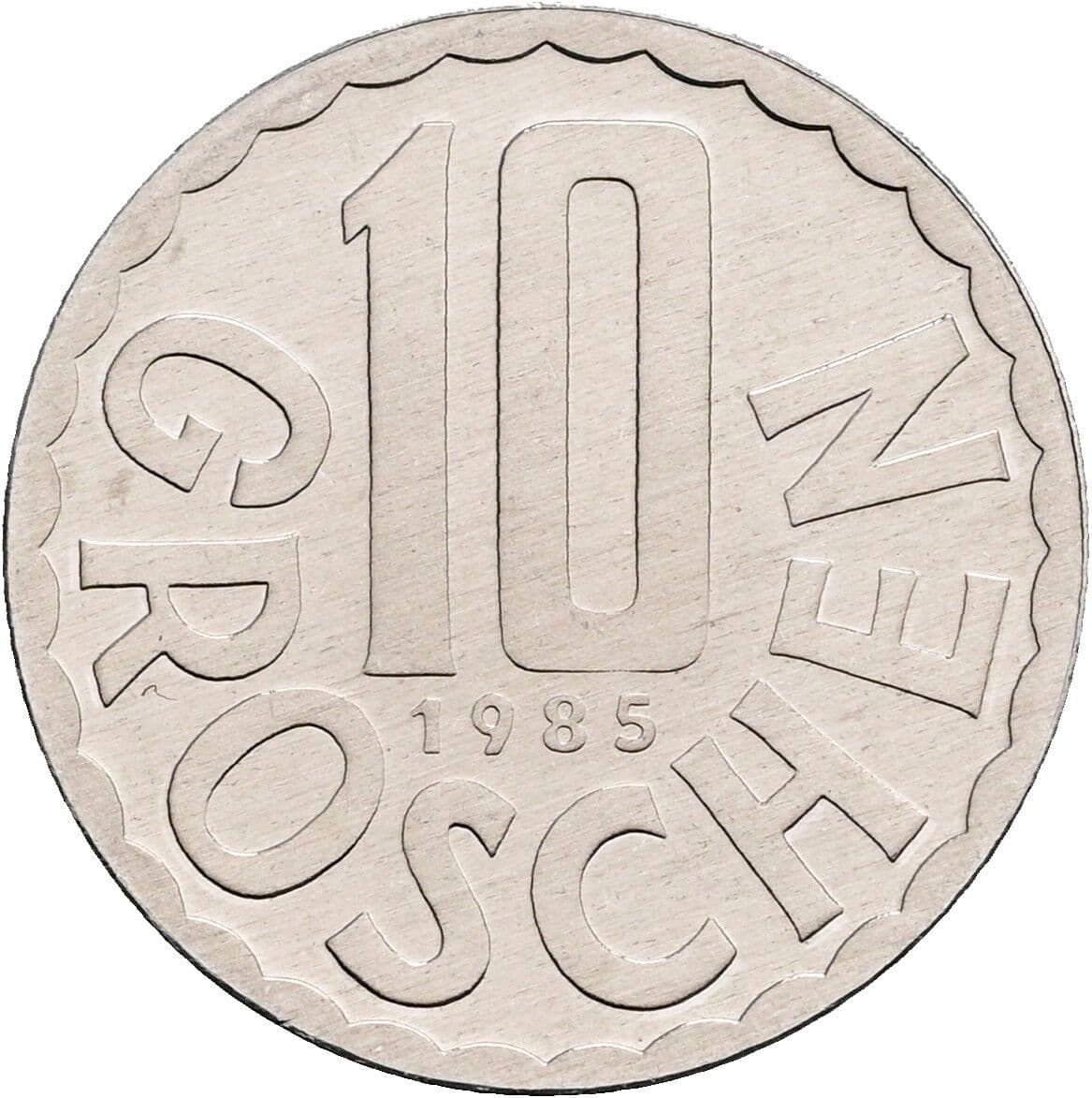 10 Groschen 1985 – Vorderseite