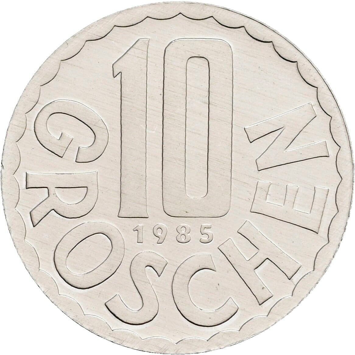 10 Groschen 1985 – Vorderseite