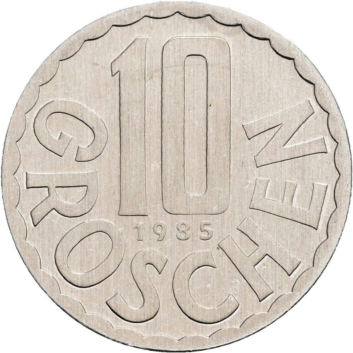 10 Groschen 1985 – Vorderseite