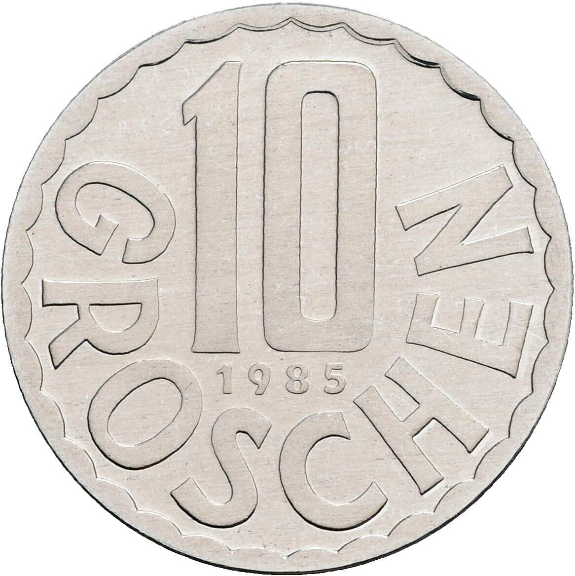 10 Groschen 1985 – Vorderseite