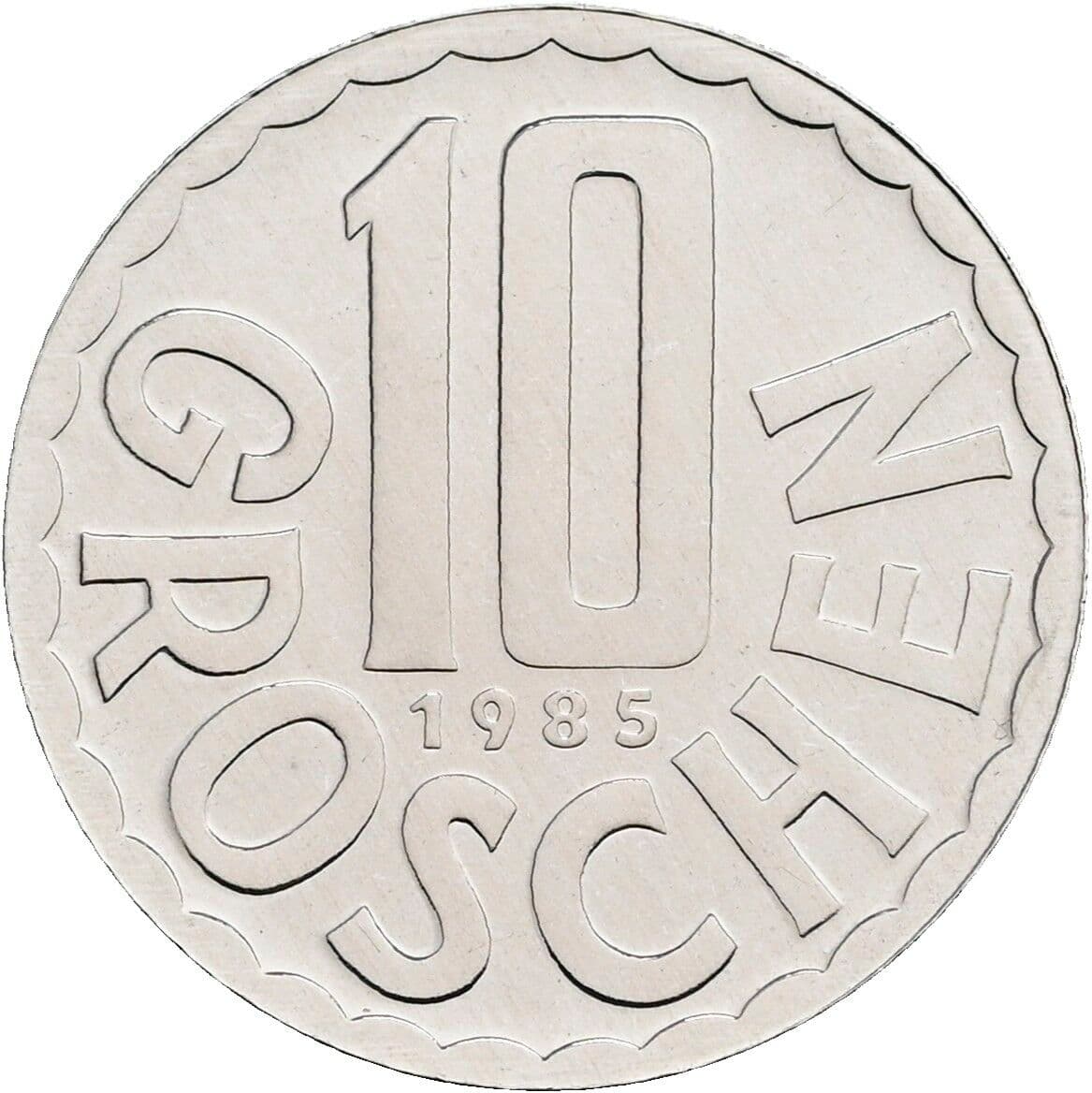 10 Groschen 1985 – Vorderseite