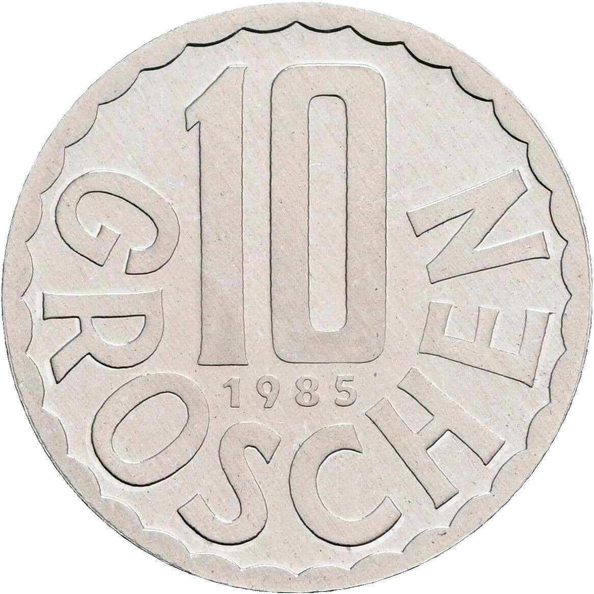 10 Groschen 1985 – Vorderseite