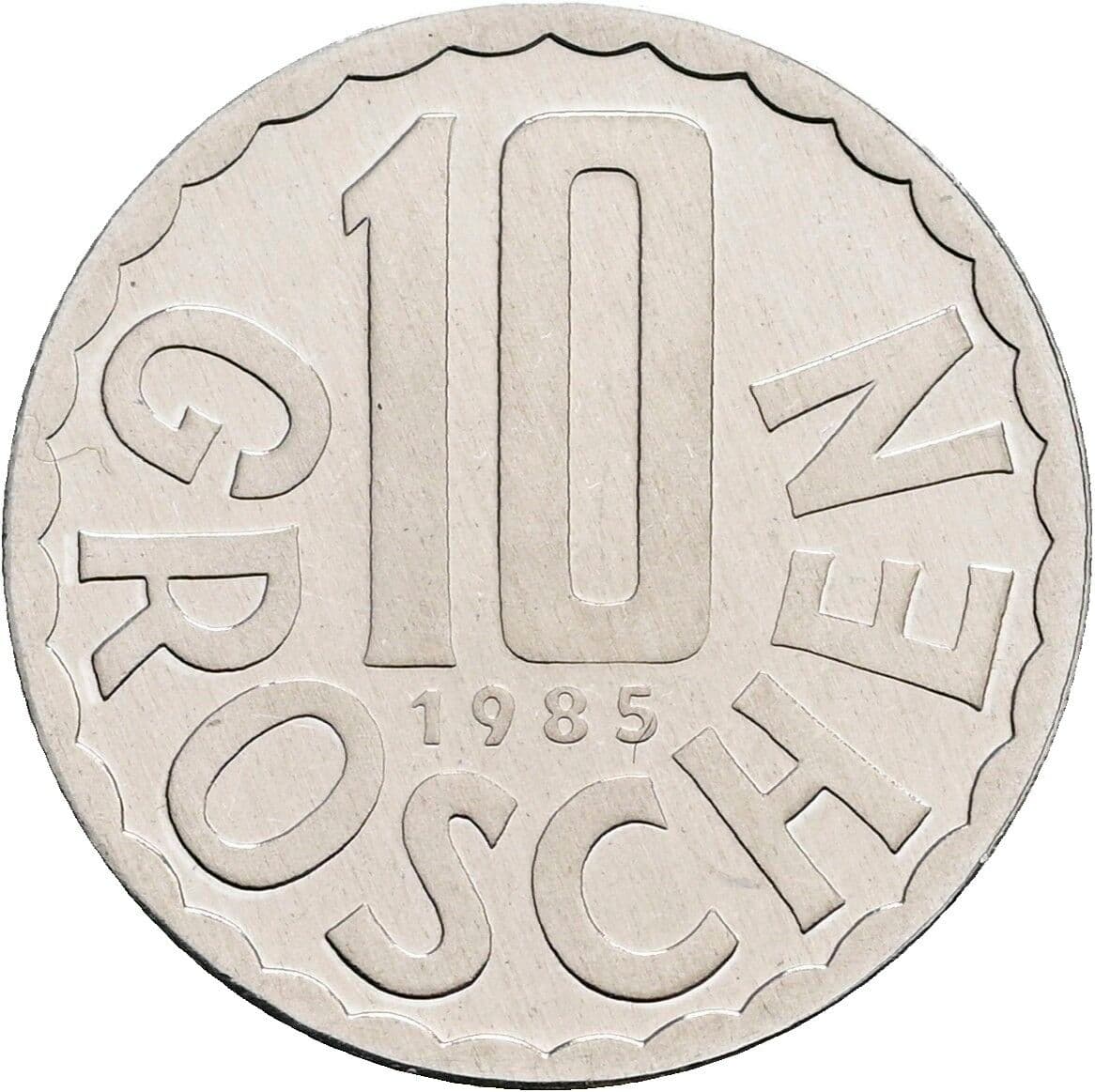 10 Groschen 1985 – Vorderseite