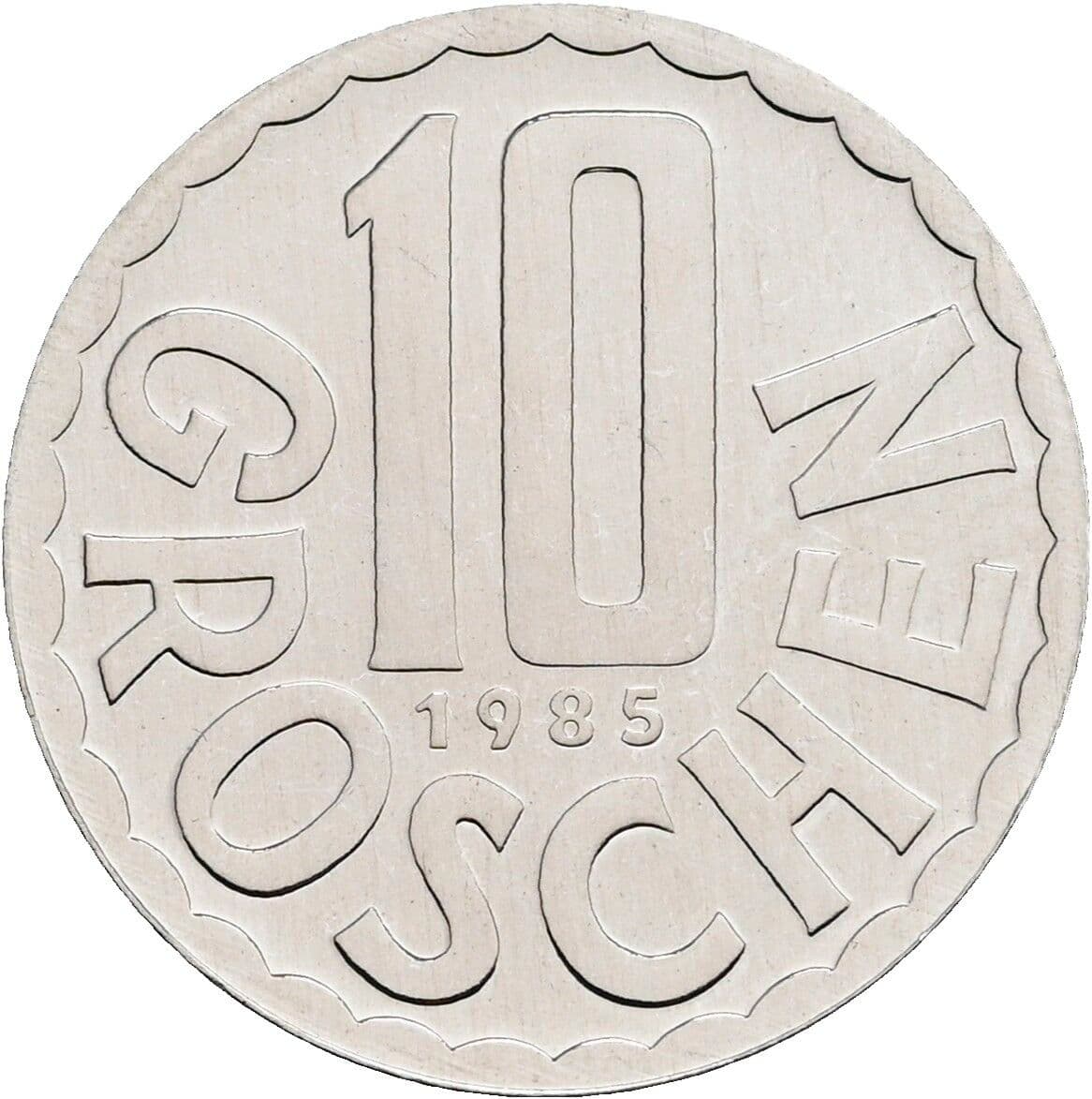 10 Groschen 1985 – Vorderseite