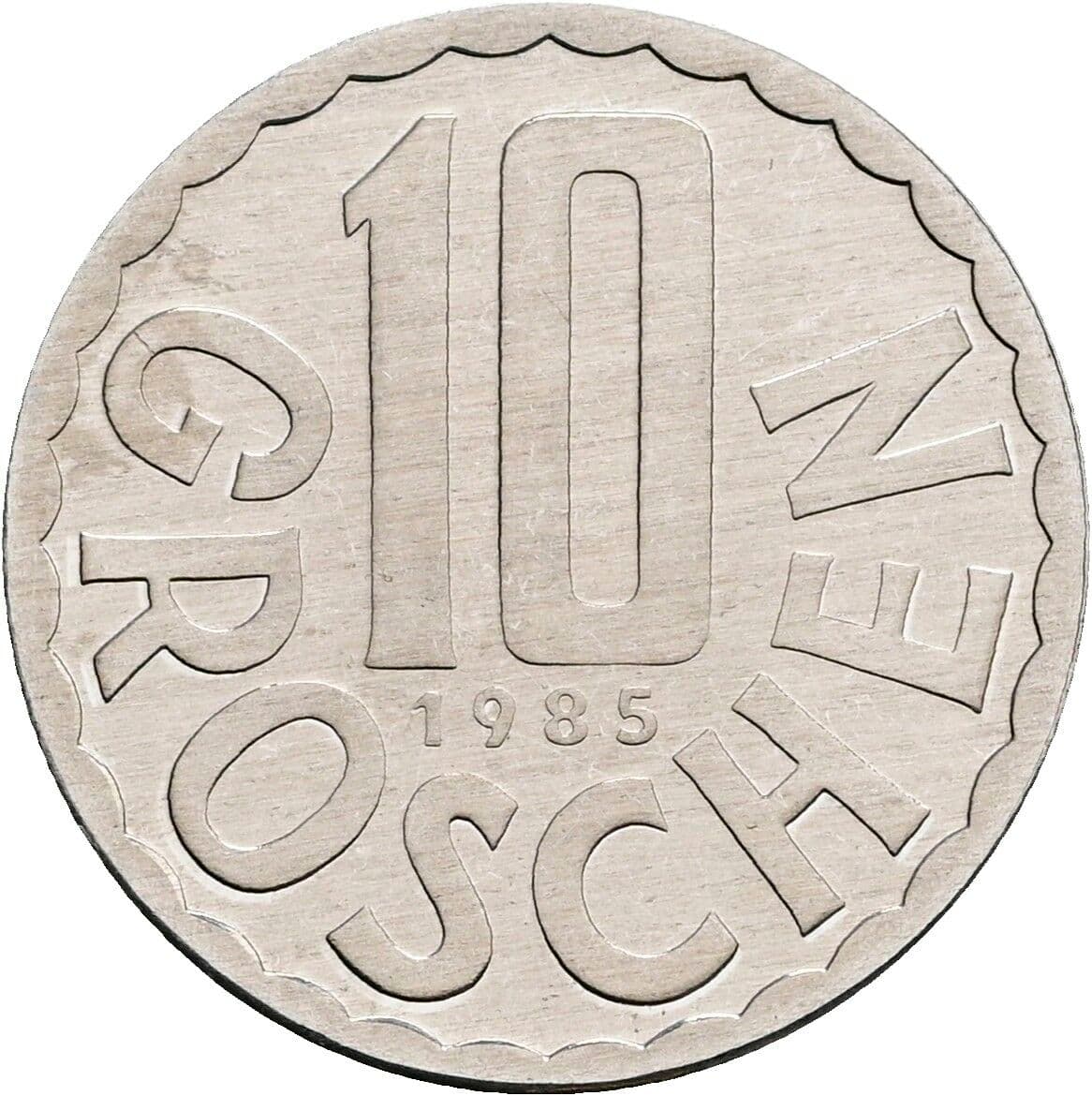 10 Groschen 1985 – Vorderseite