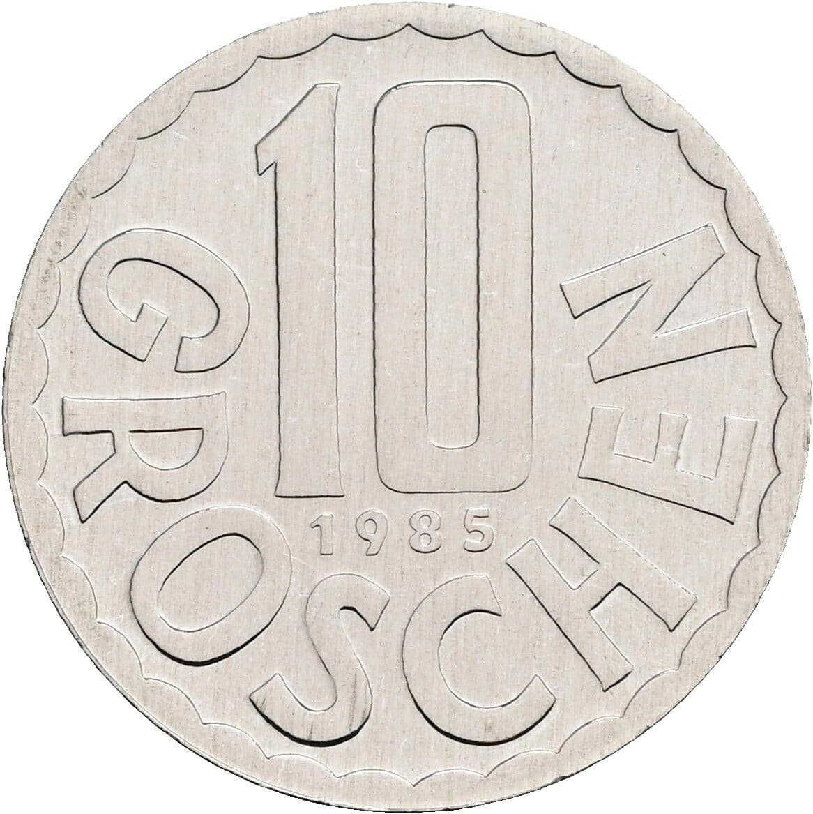 10 Groschen 1985 – Vorderseite