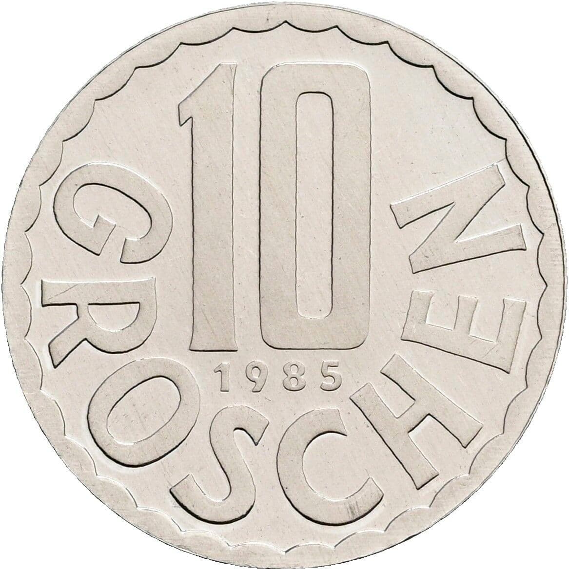 10 Groschen 1985 – Vorderseite