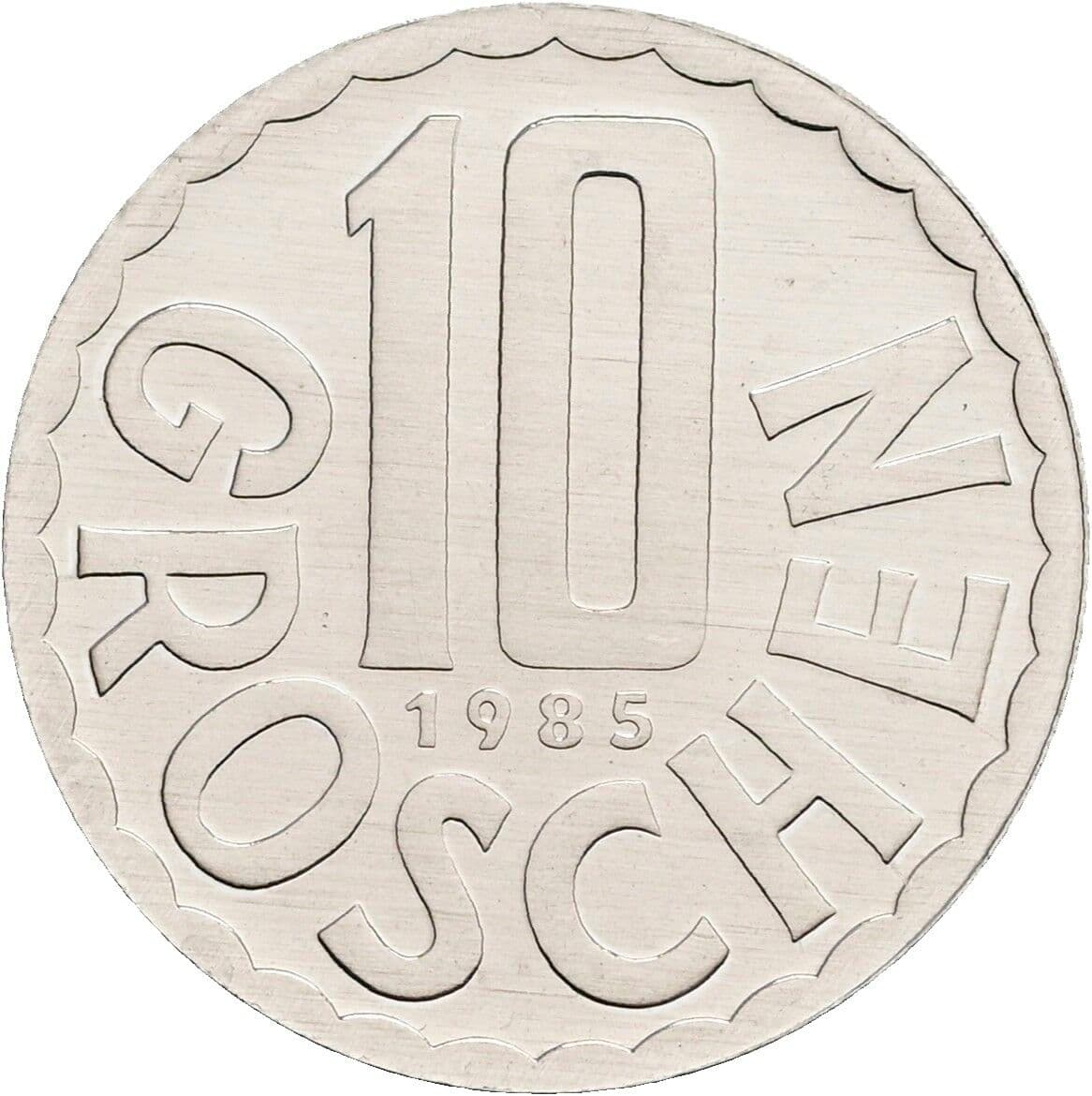 10 Groschen 1985 – Vorderseite