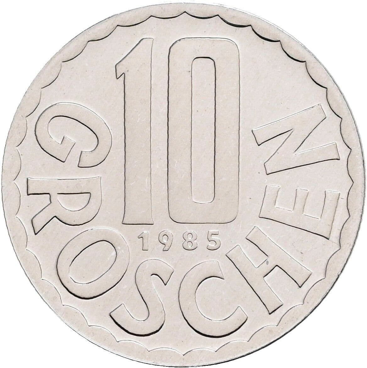 10 Groschen 1985 – Vorderseite