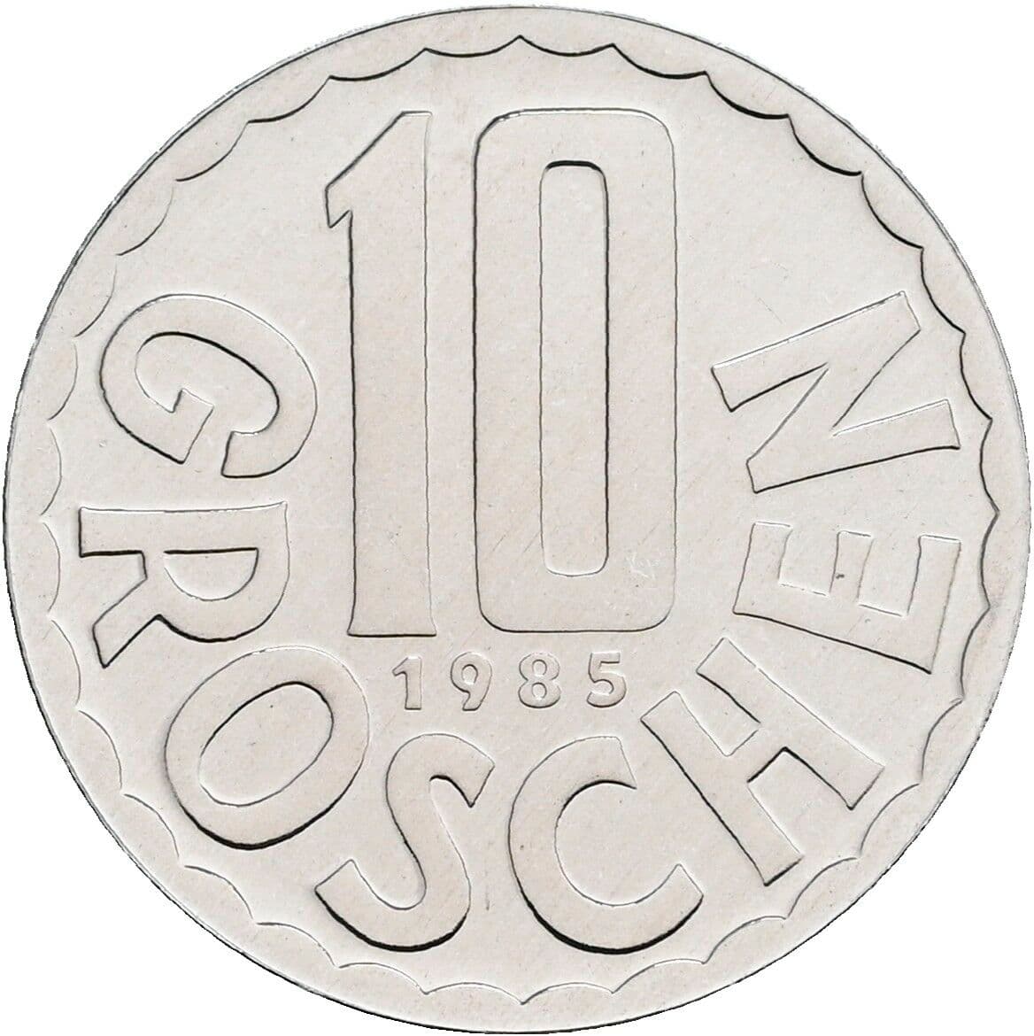 10 Groschen 1985 – Vorderseite