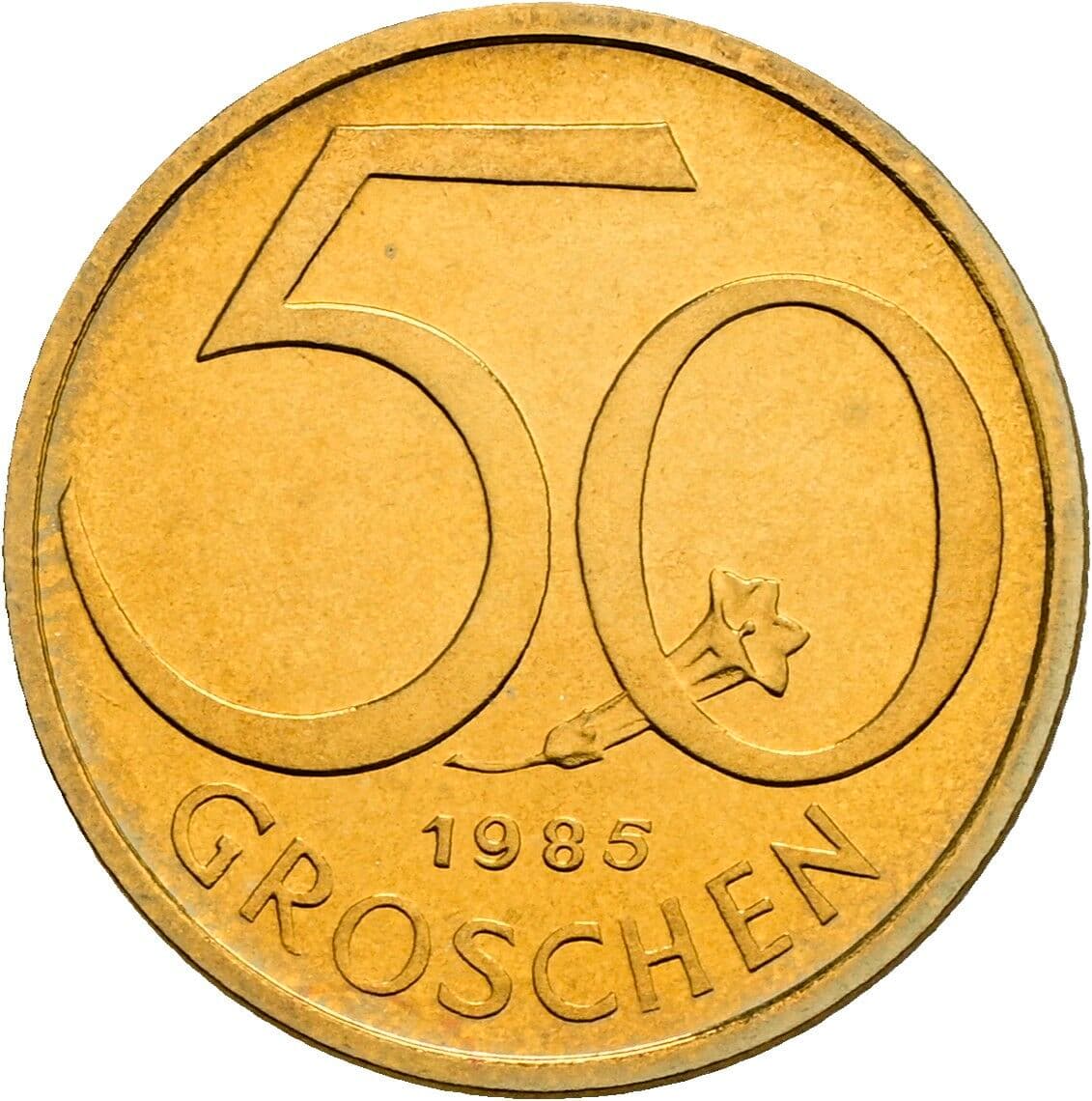 50 Groschen 1985 – Vorderseite