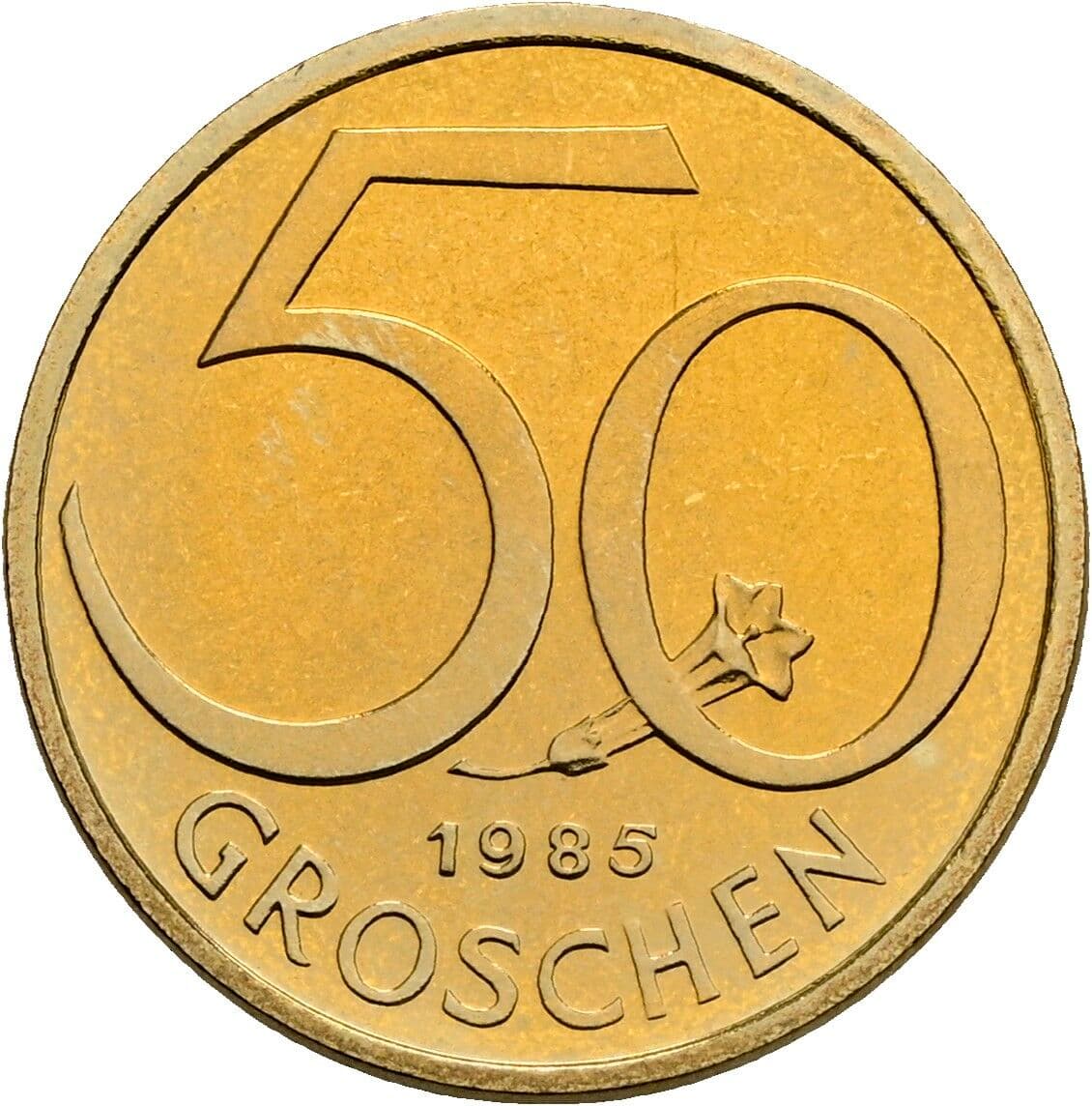 50 Groschen 1985 – Vorderseite
