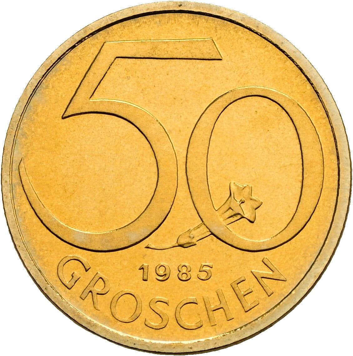 50 Groschen 1985 – Vorderseite