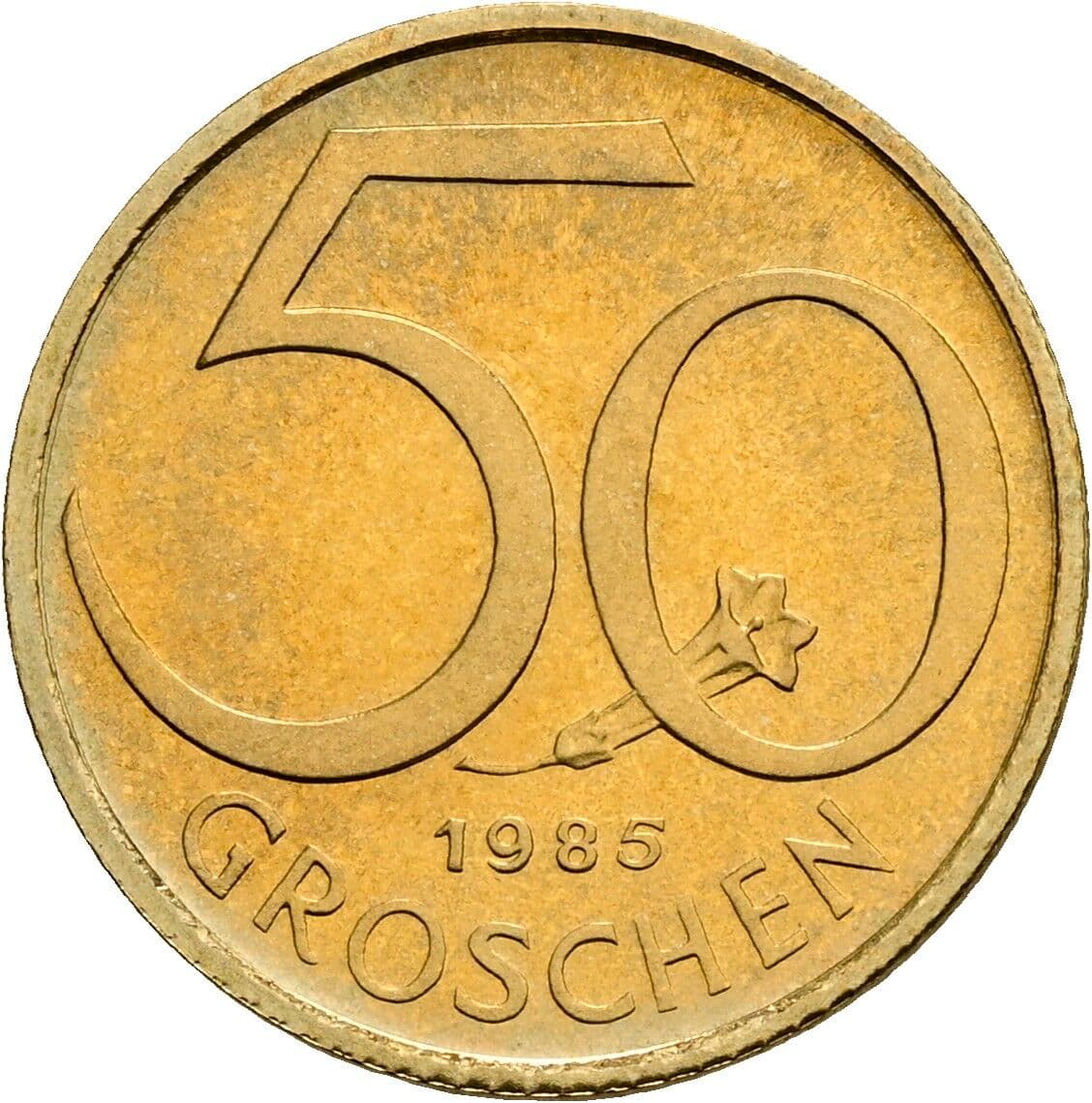 50 Groschen 1985 – Vorderseite