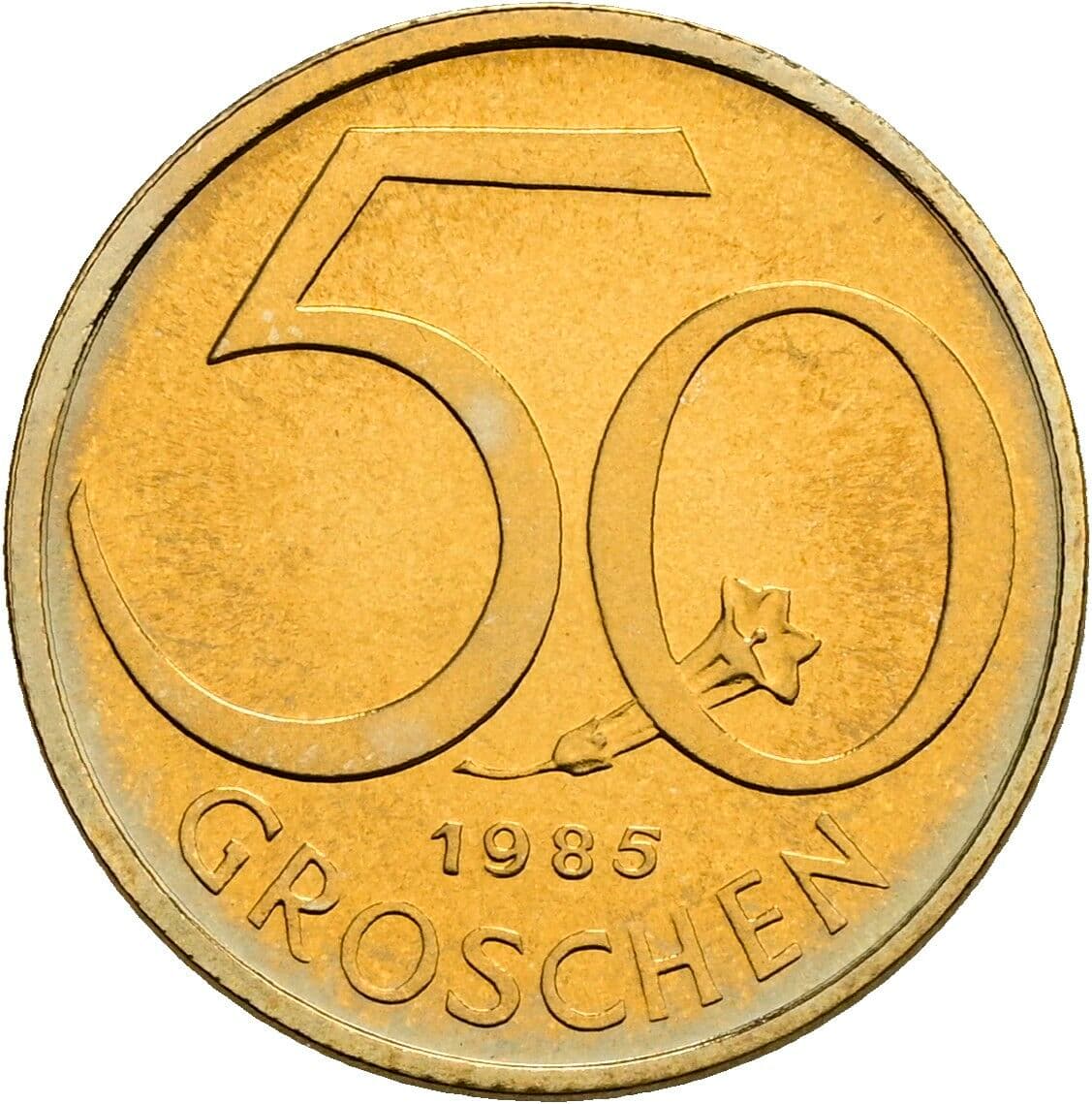 50 Groschen 1985 – Vorderseite