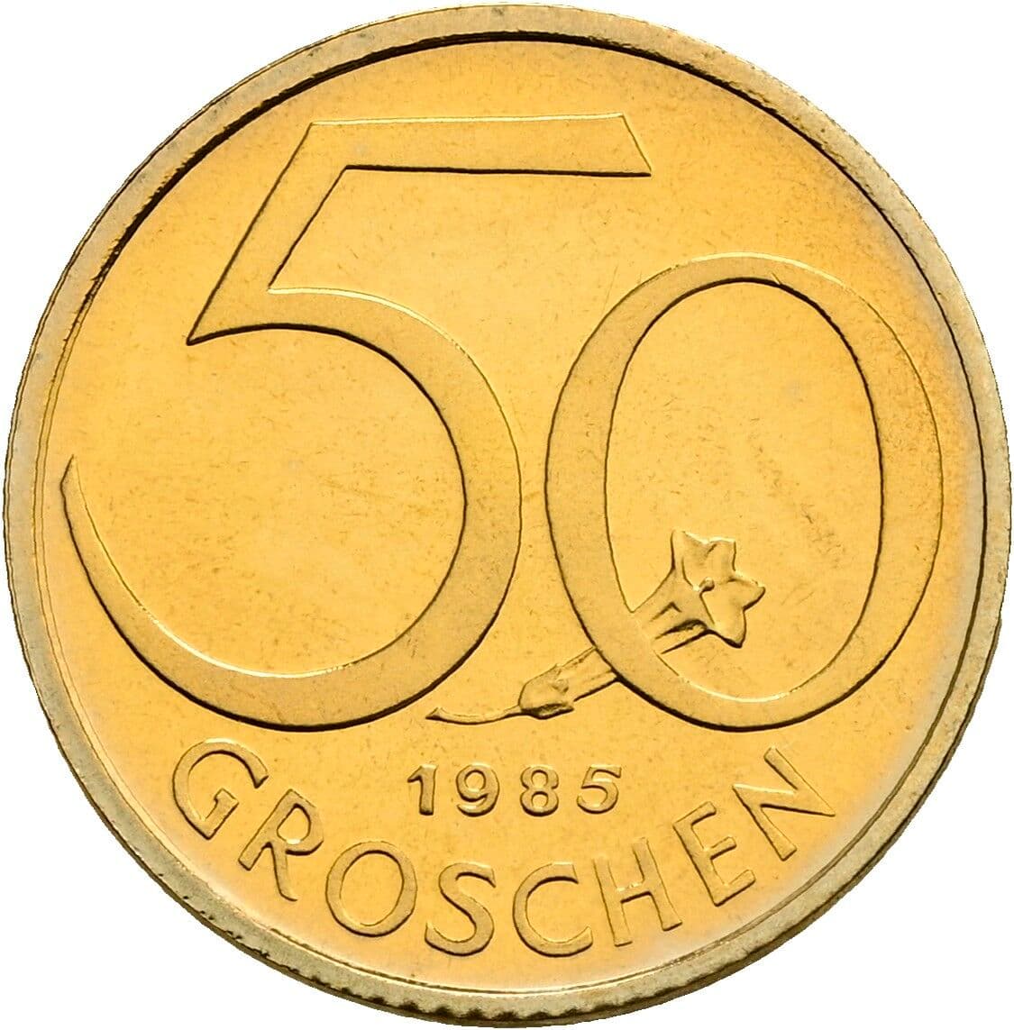 50 Groschen 1985 – Vorderseite