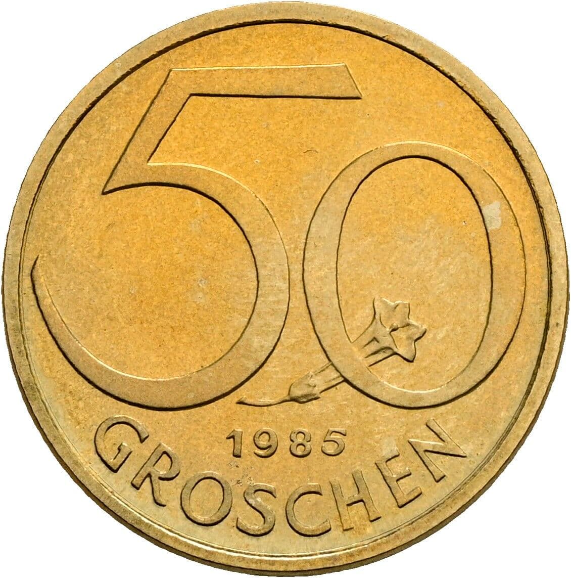 50 Groschen 1985 – Vorderseite