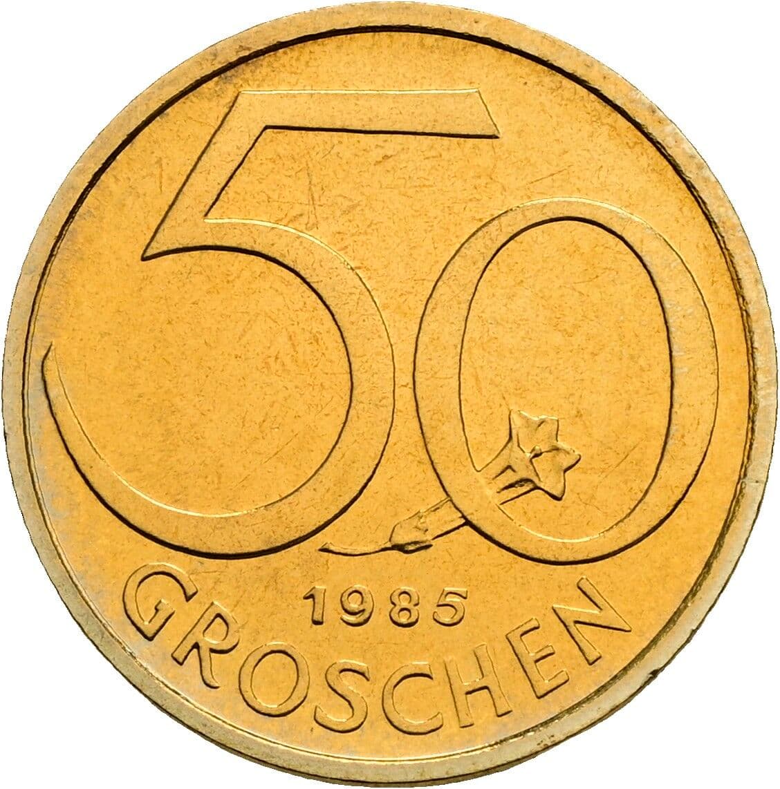 50 Groschen 1985 – Vorderseite