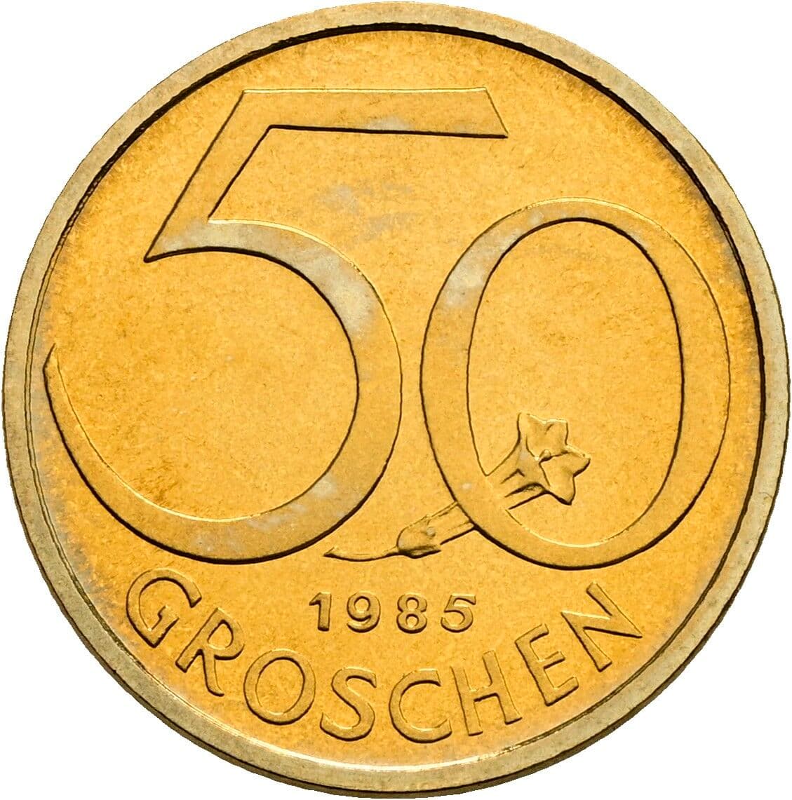 50 Groschen 1985 – Vorderseite