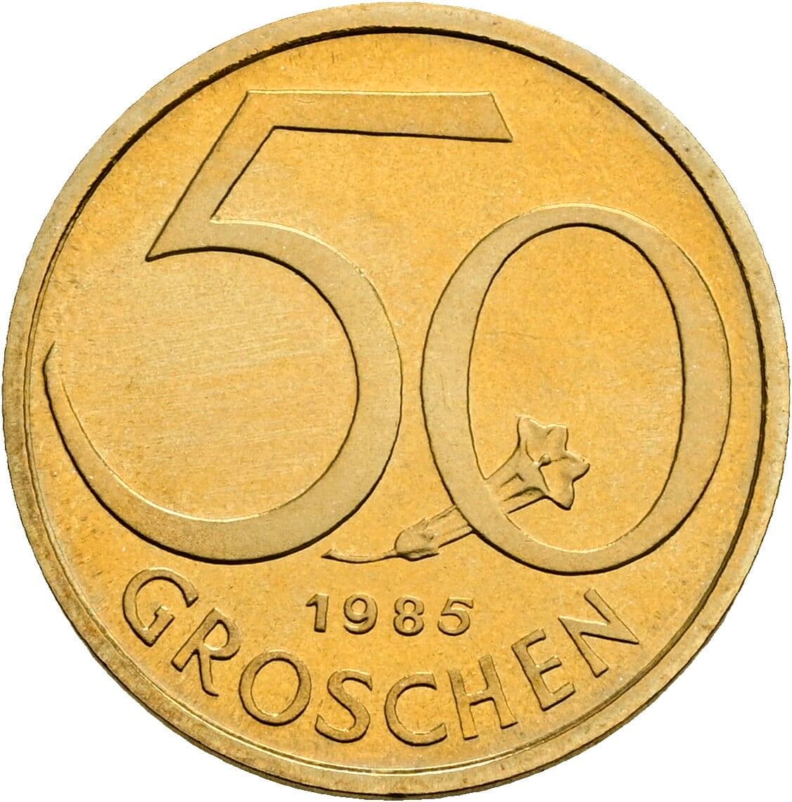 50 Groschen 1985 – Vorderseite