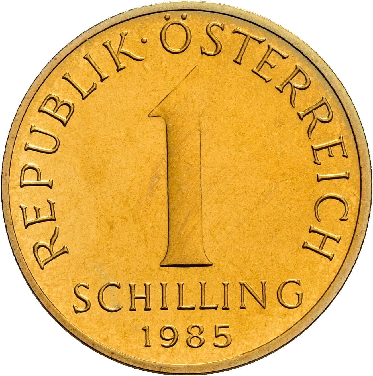 1 Schilling 1985 – Vorderseite