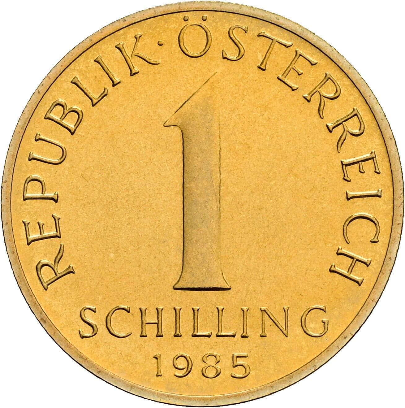 1 Schilling 1985 – Vorderseite