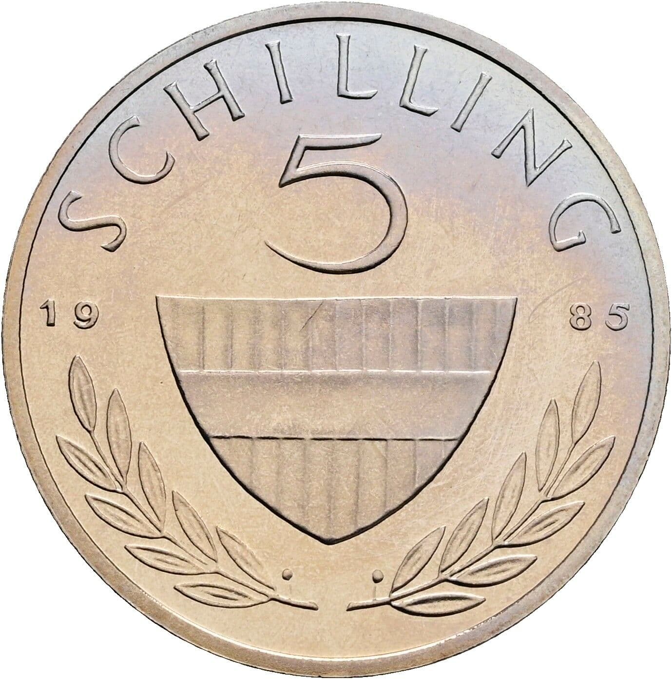 5 Schilling 1985 – Vorderseite