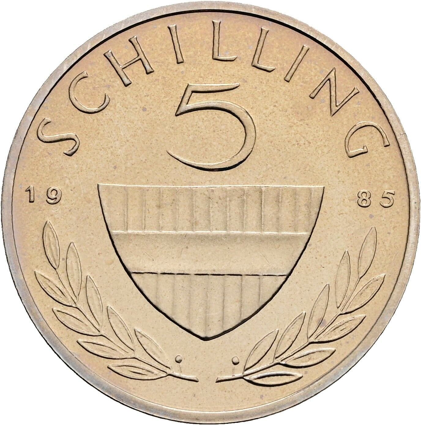 5 Schilling 1985 – Vorderseite