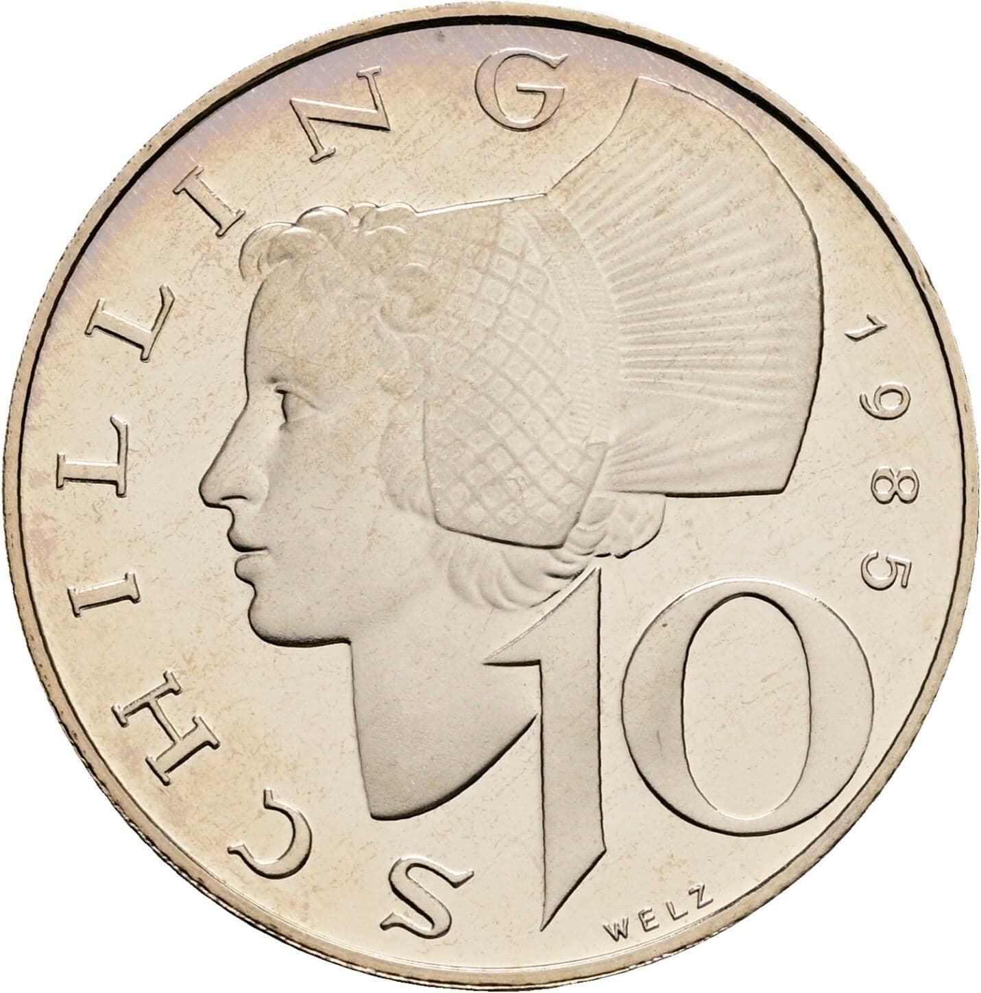 10 Schilling 1985 – Vorderseite