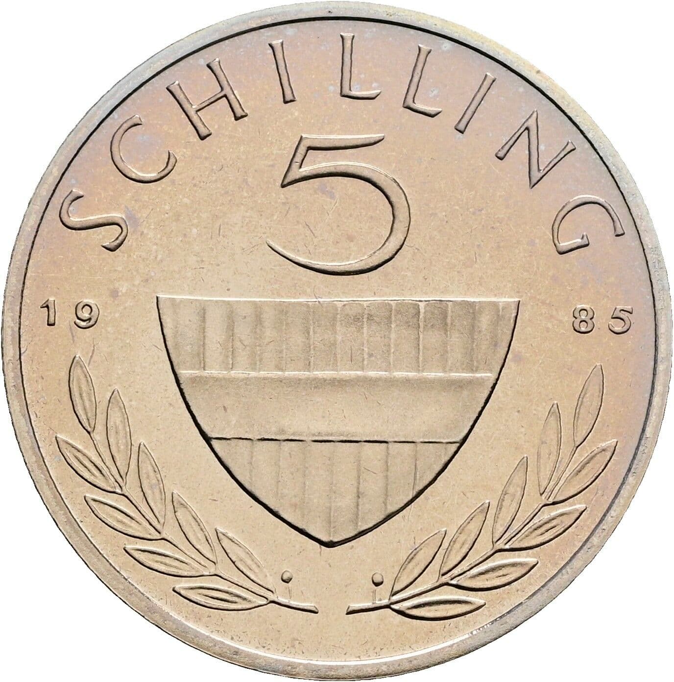 5 Schilling 1985 – Vorderseite