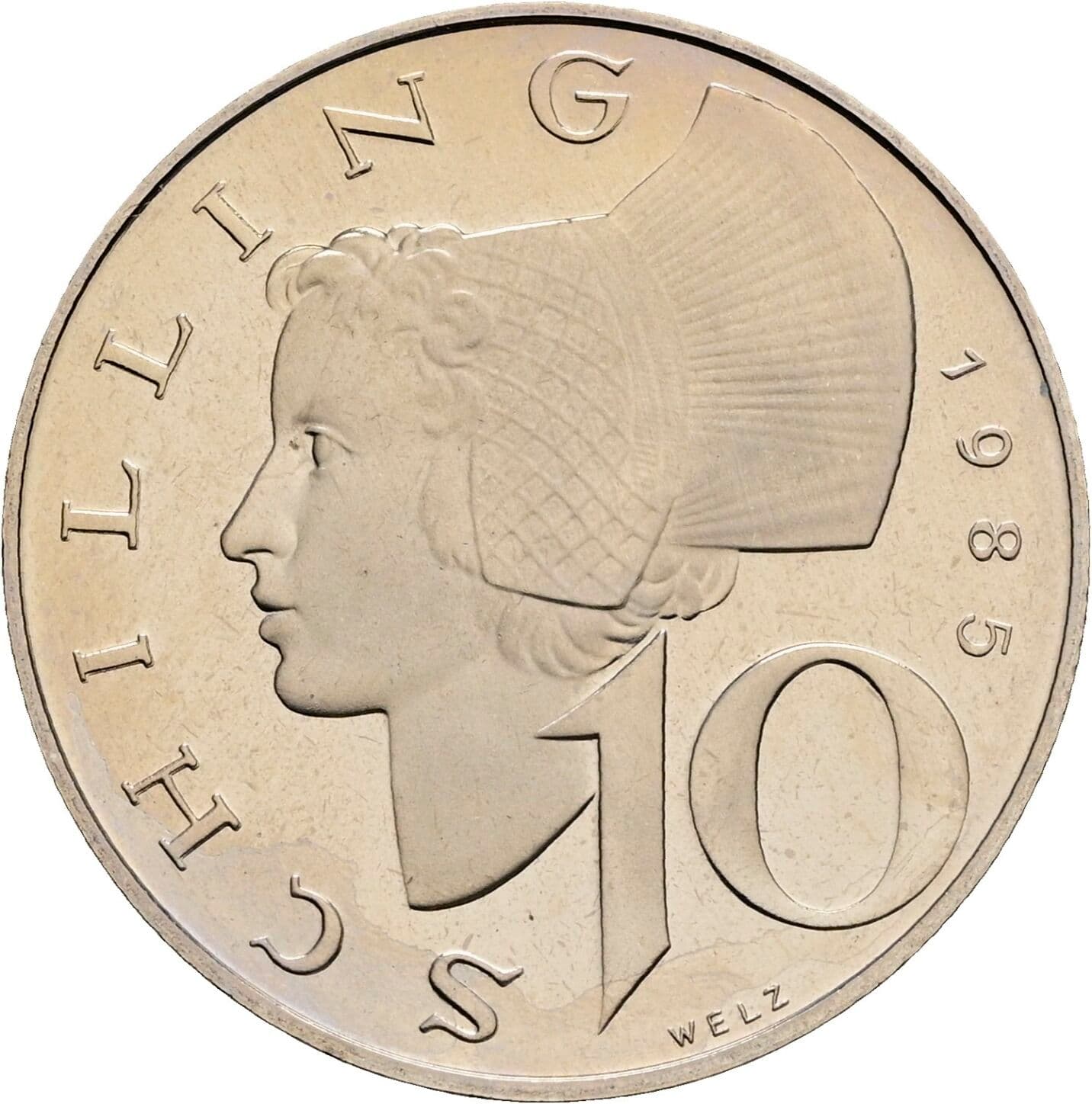 10 Schilling 1985 – Vorderseite