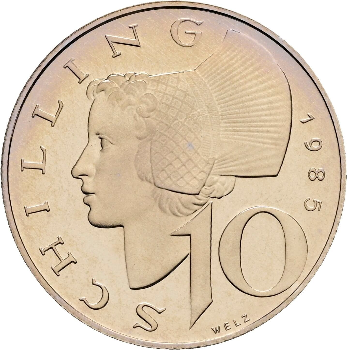 10 Schilling 1985 – Vorderseite